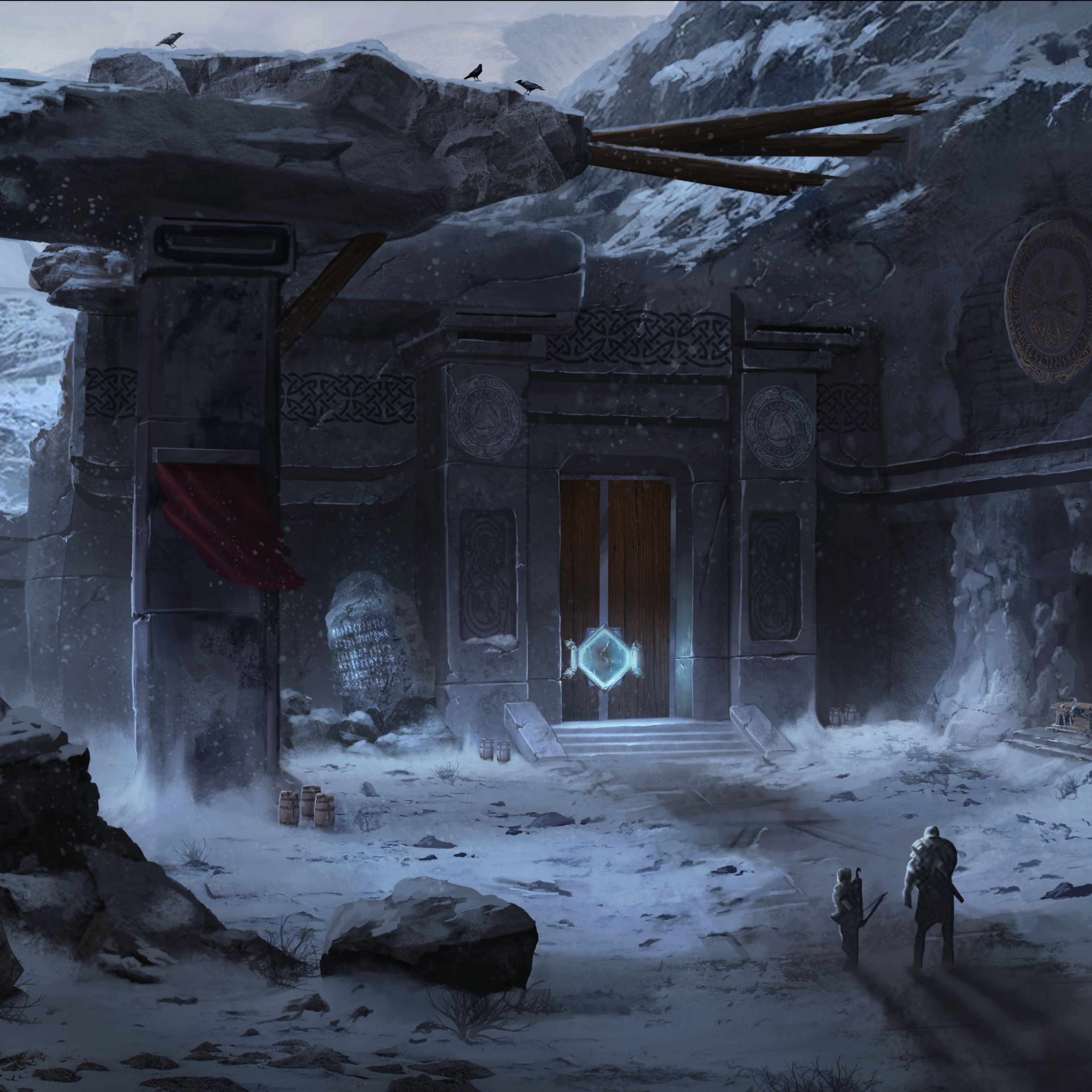 god of war environment concept art