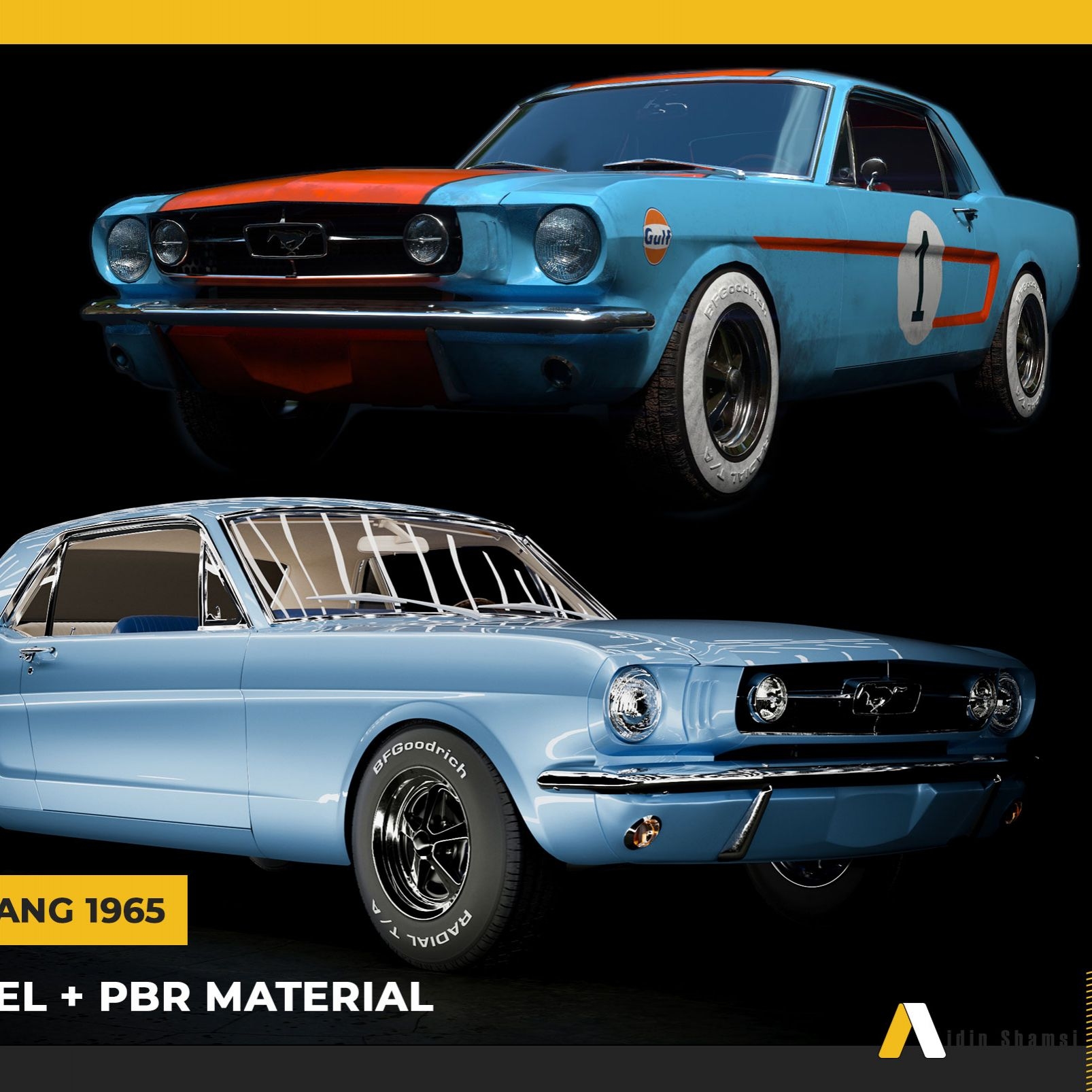 Ford Mustang 1965 classic Muscle Car by Aidin Shamsi
