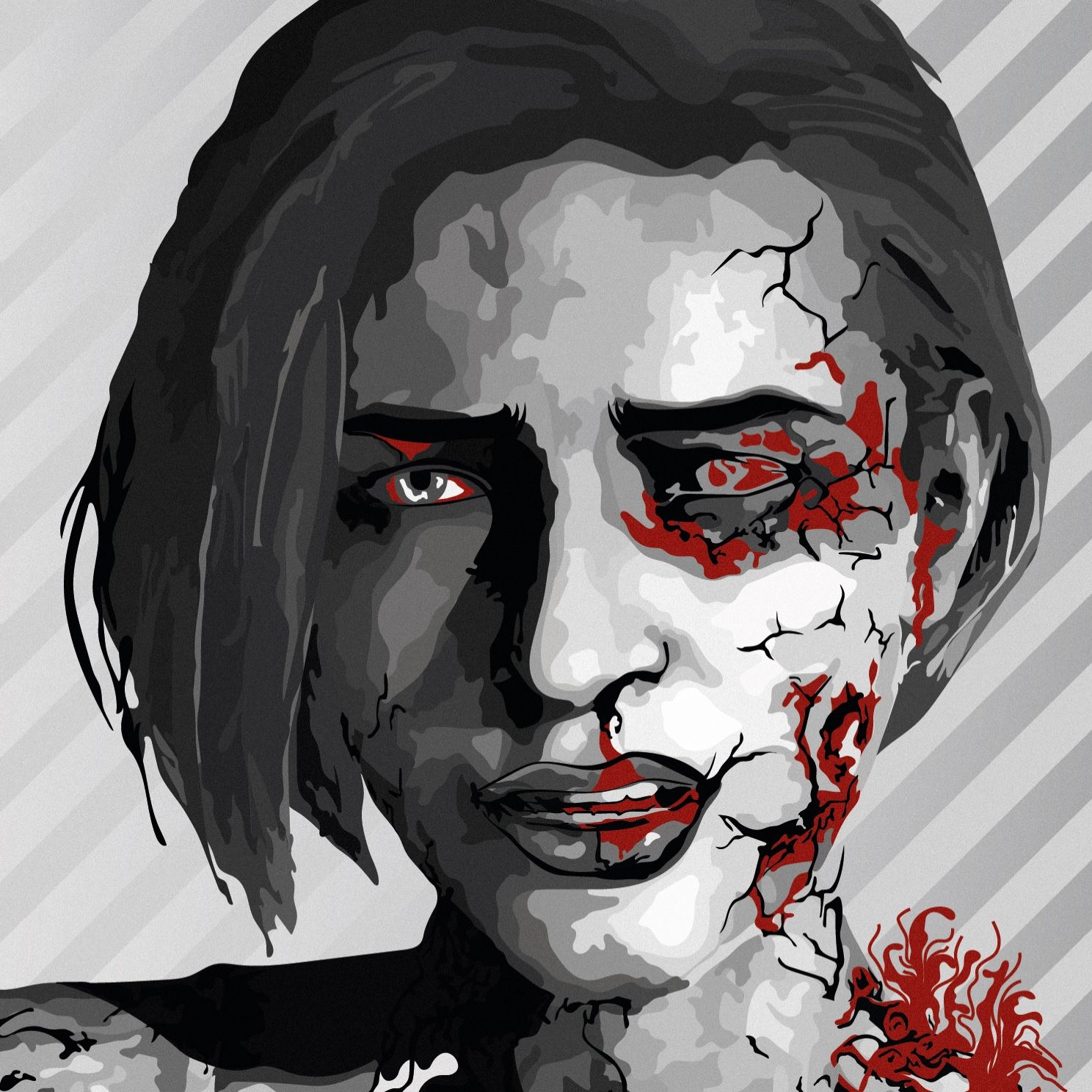 طراحی وکتور رزیدنت اویل jill valentaine
