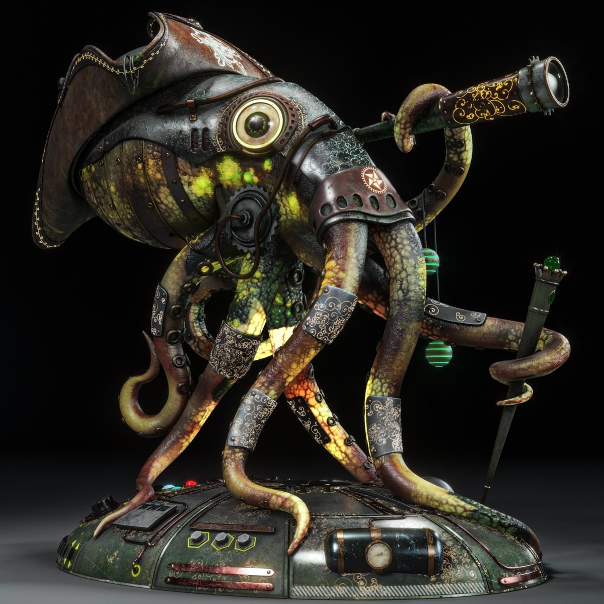 Steampunk Pirate Octopus