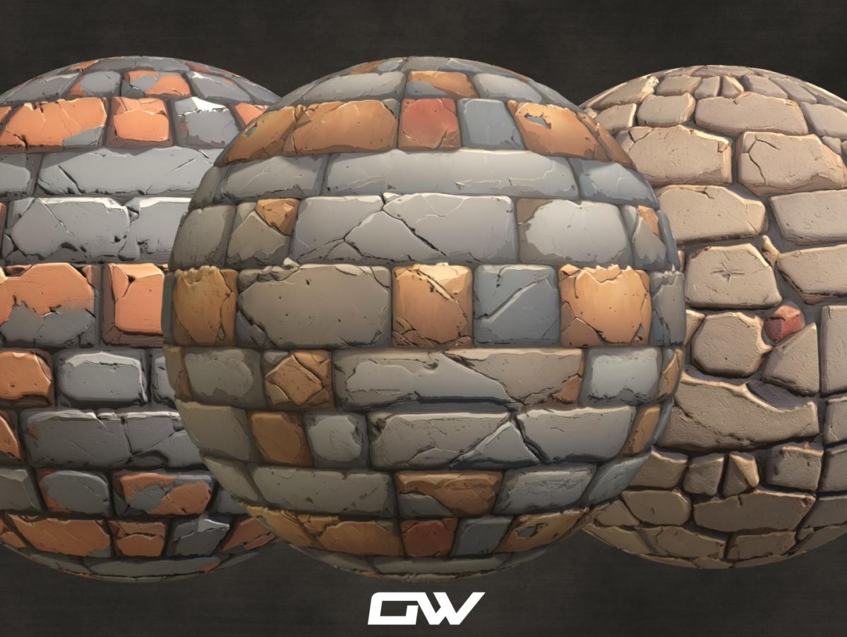 Stylized Stone Wall