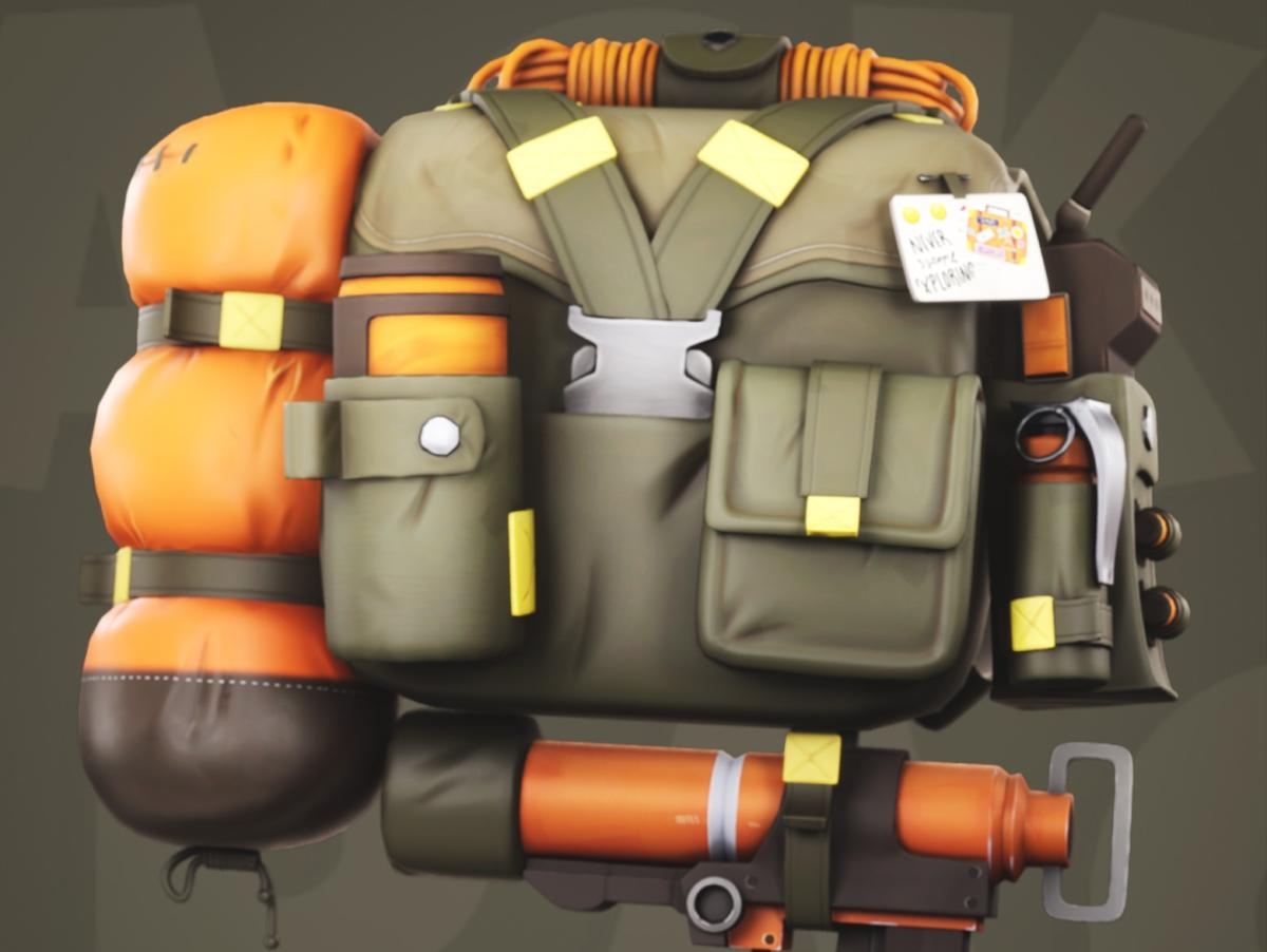 Stylized adventure backpack