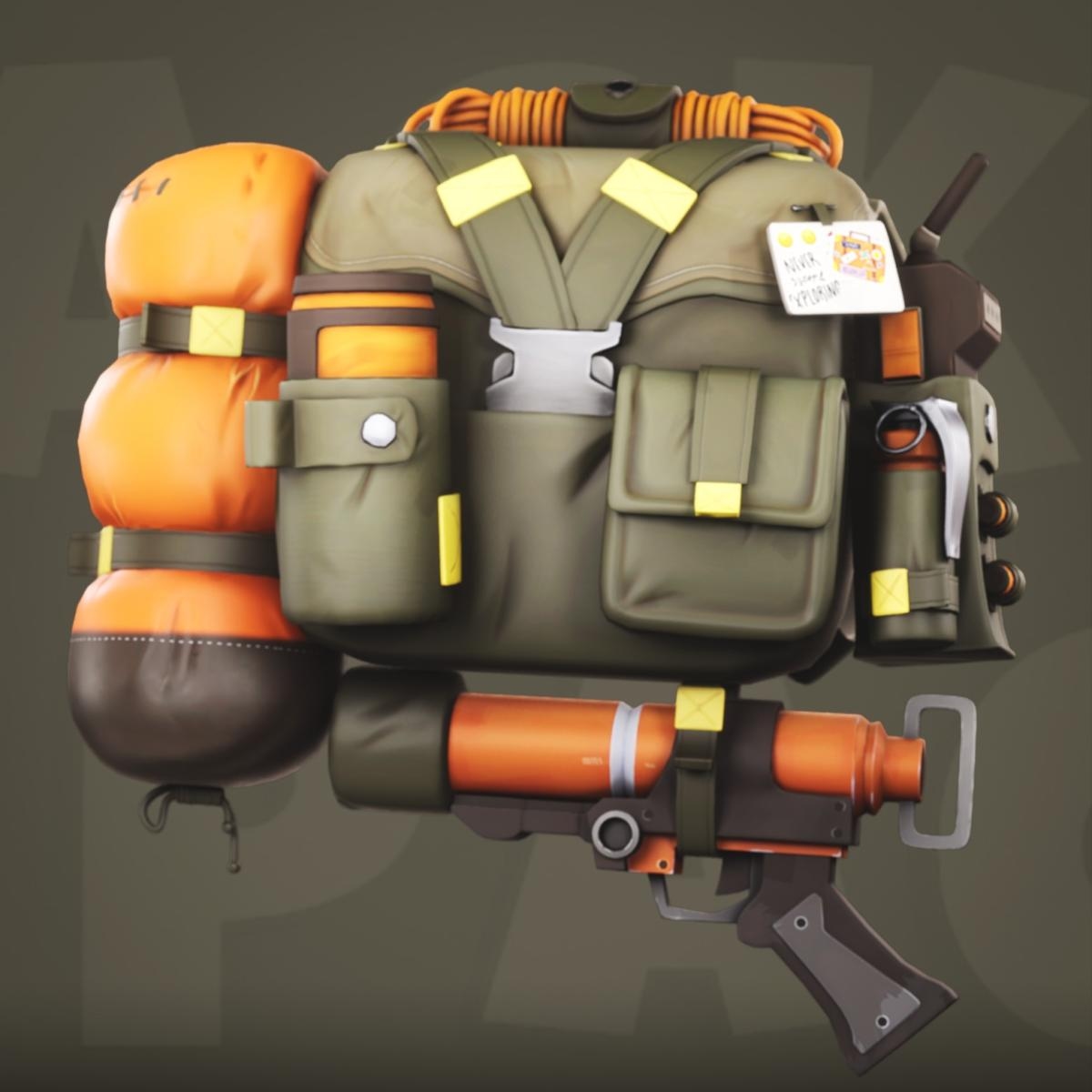 Stylized adventure backpack