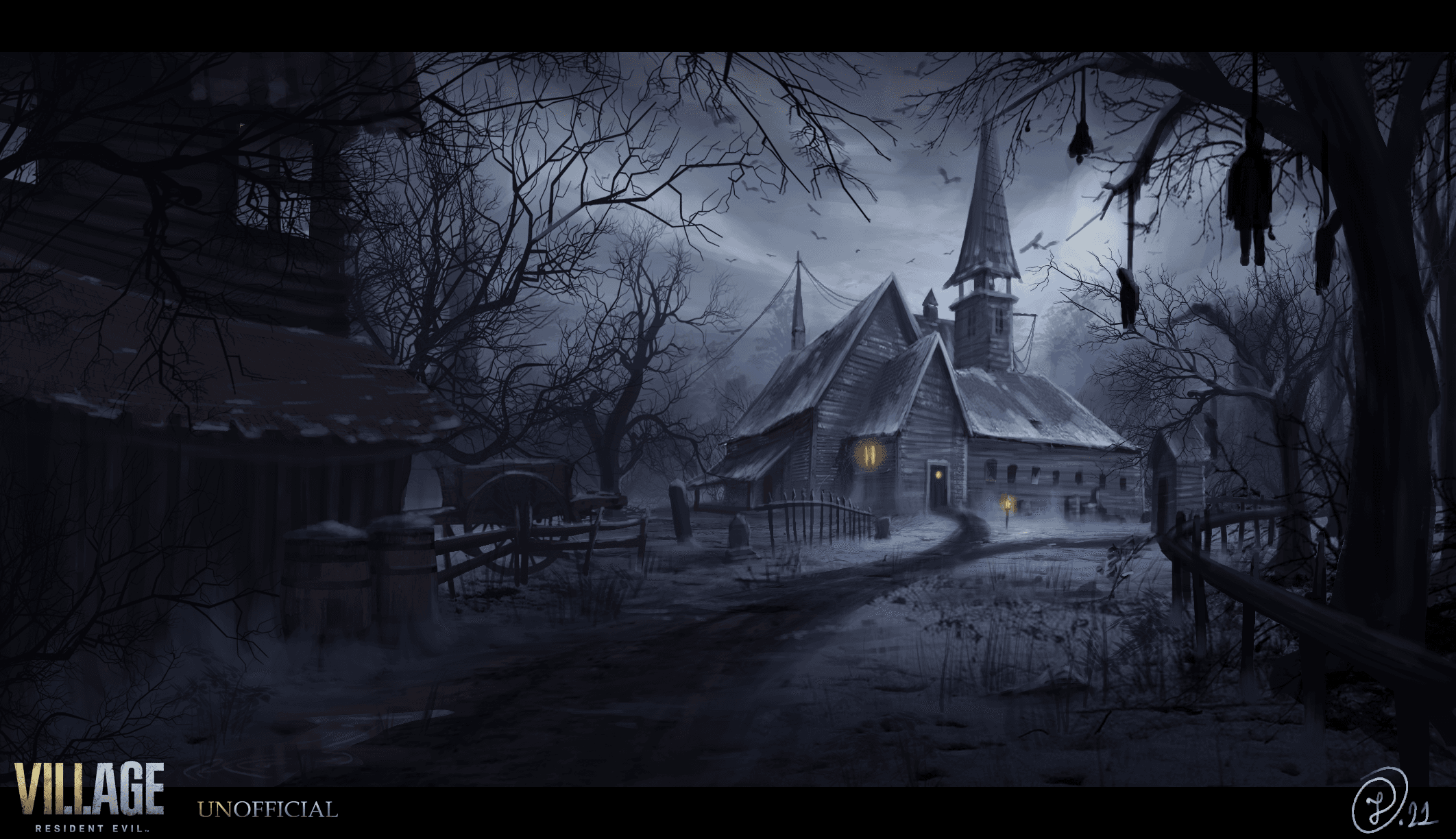 RE village concept art