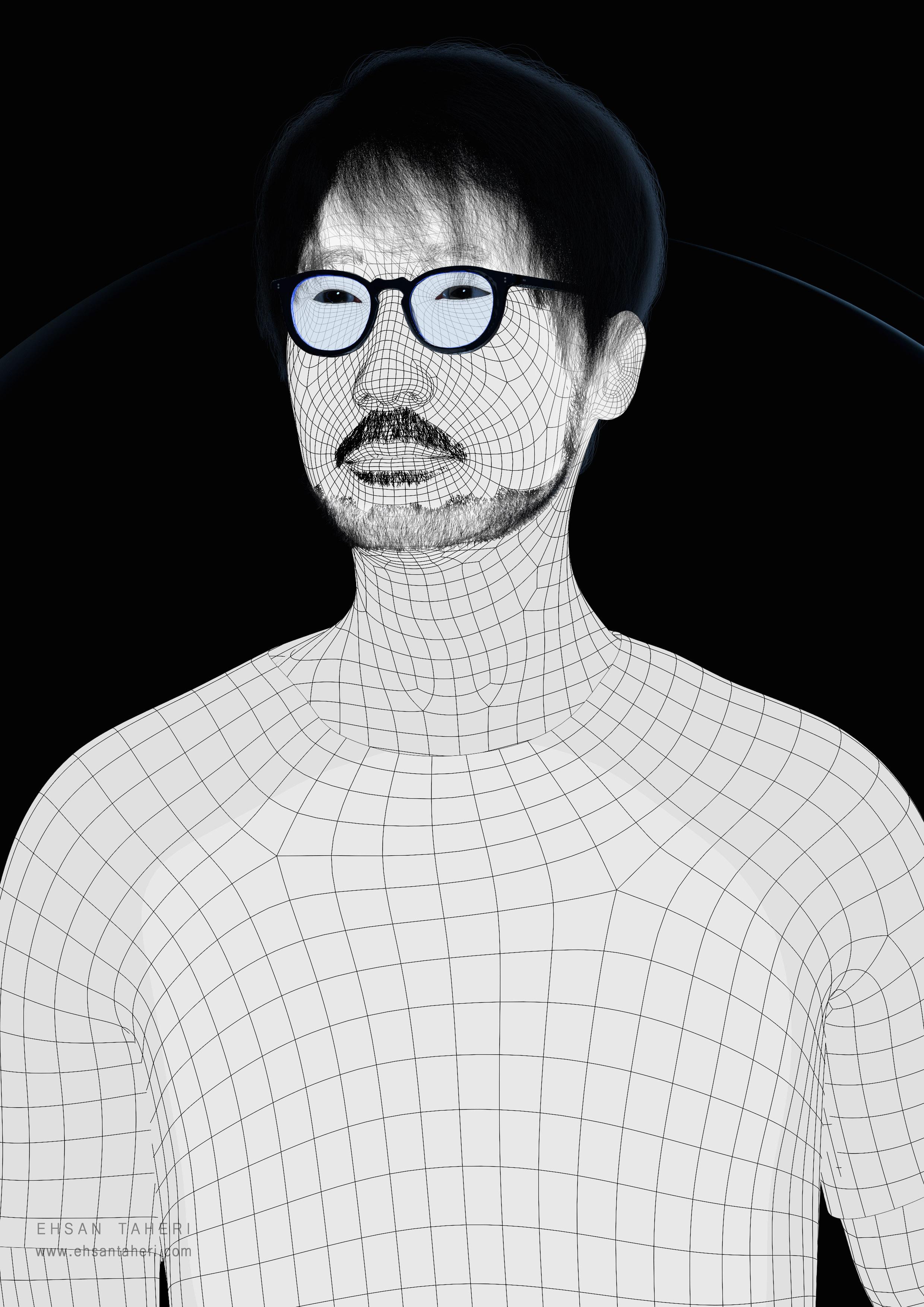 پرتره سه بعدی Hideo Kojima