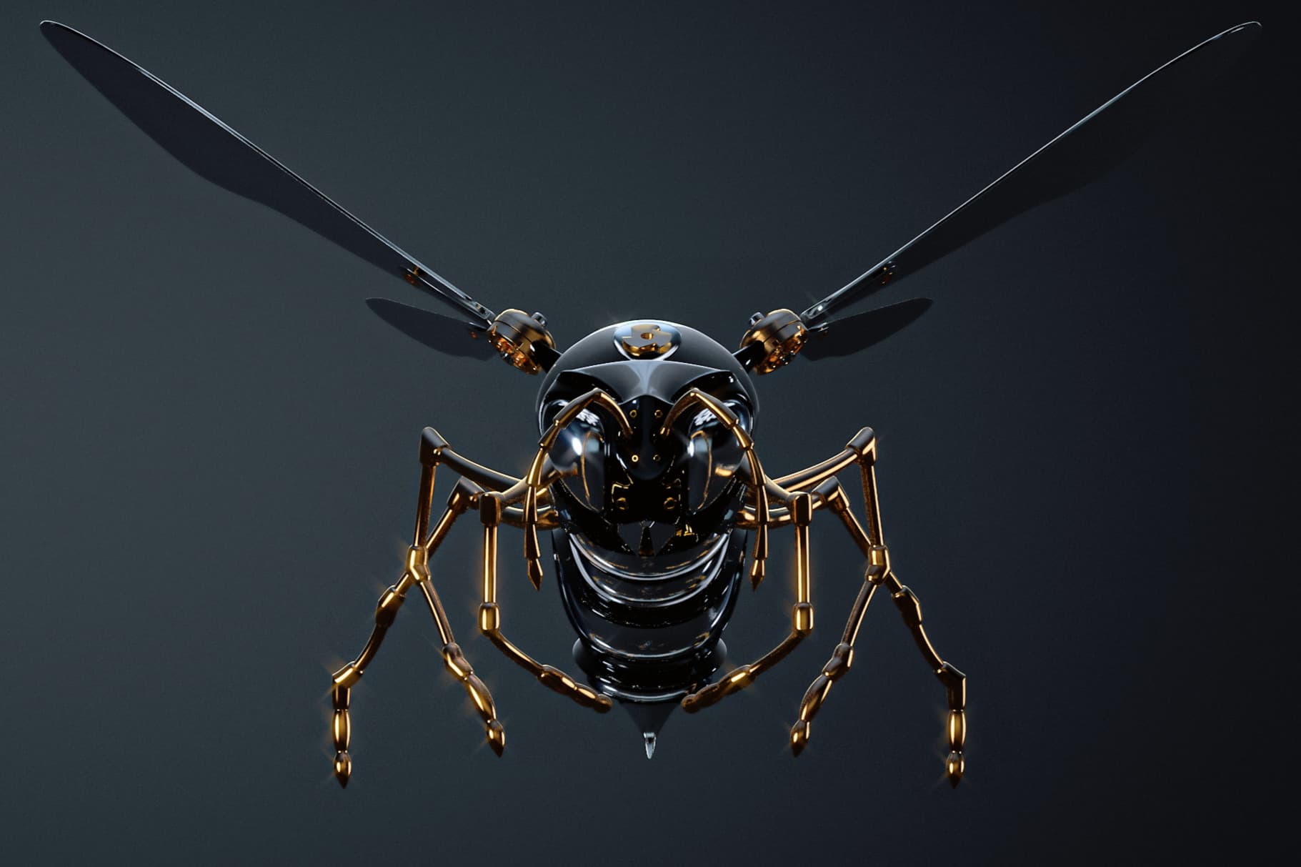 Hell wasp (glass & matal insects)