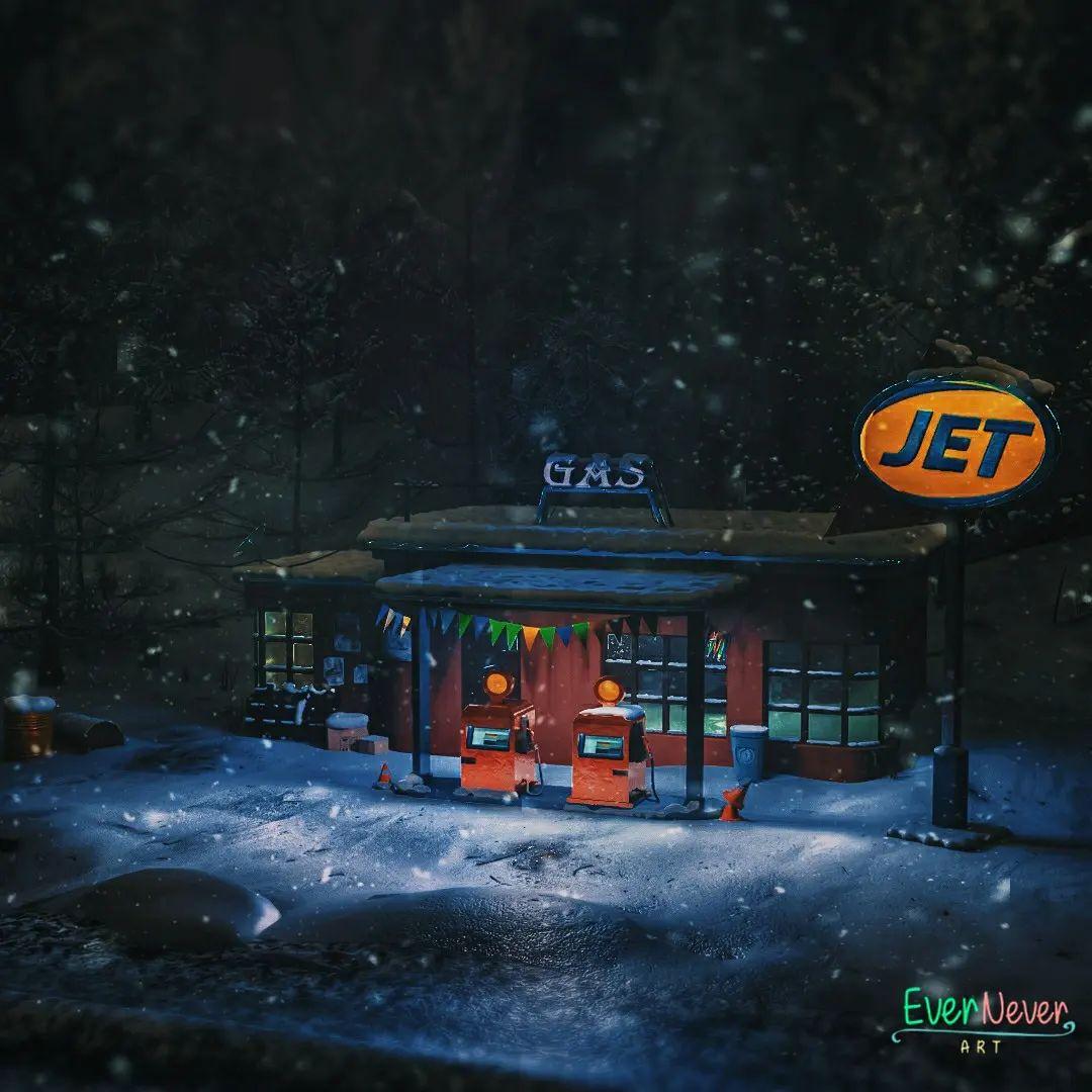 3D Gas station