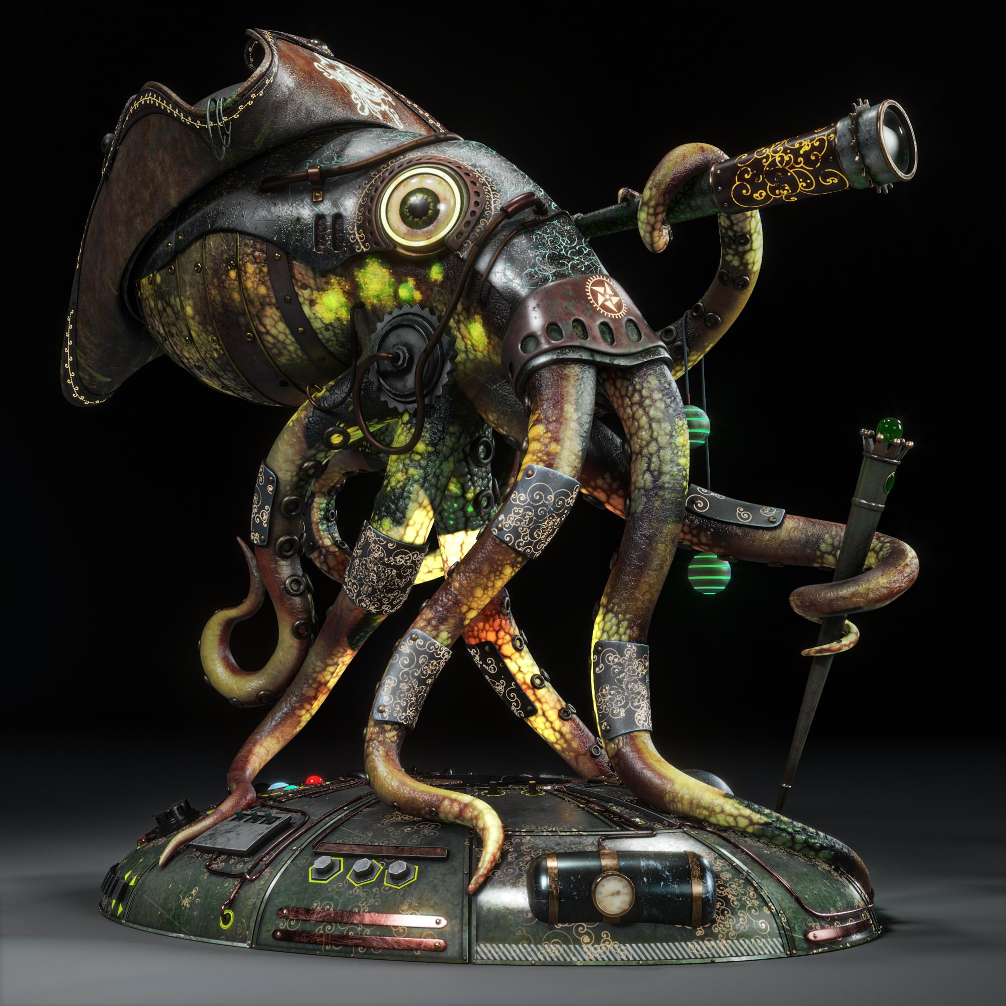 Steampunk Pirate Octopus