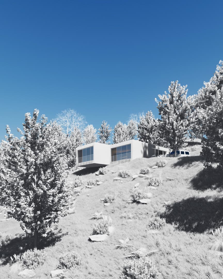 Forest concrete house - خانه بتنی جنگلی