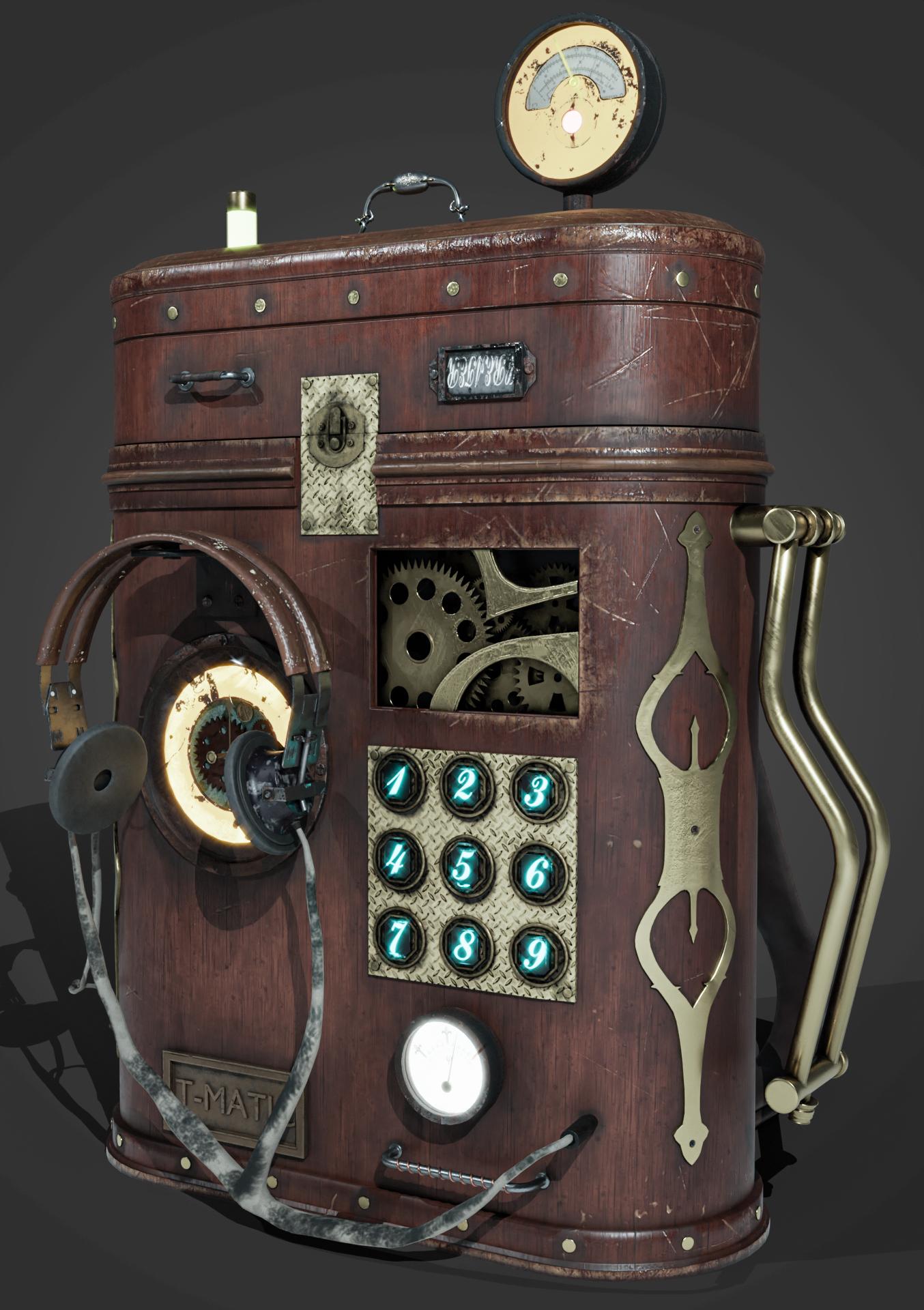 Mochila radio steampunk