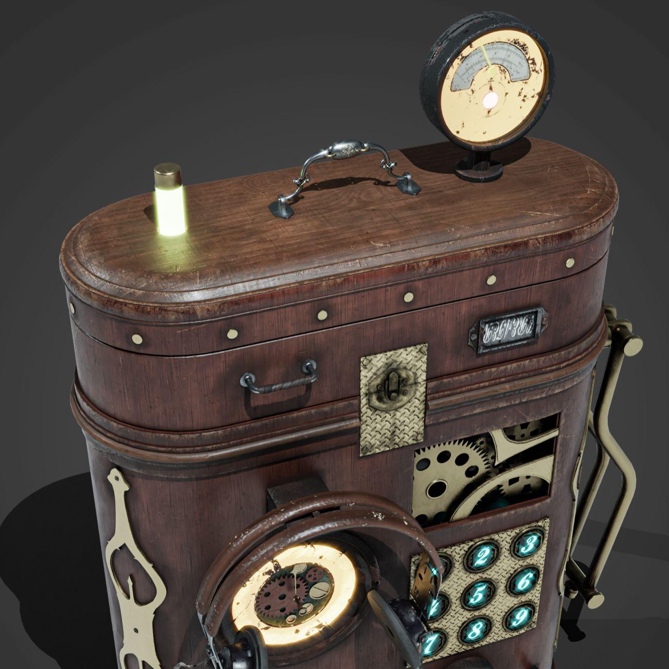 Mochila radio steampunk