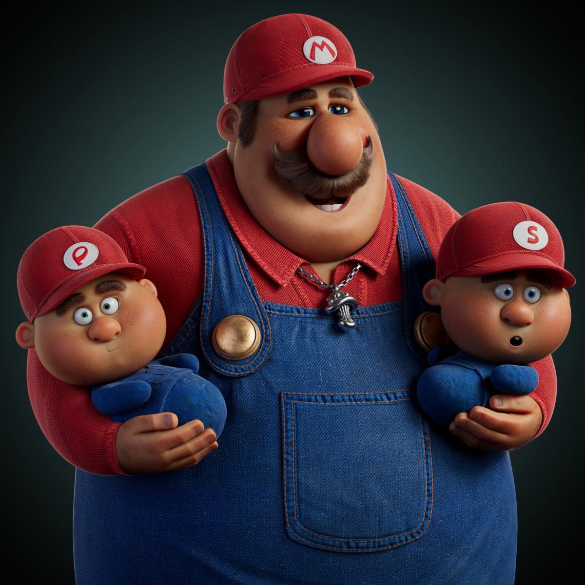 Studio Lighting of Super Mario Family