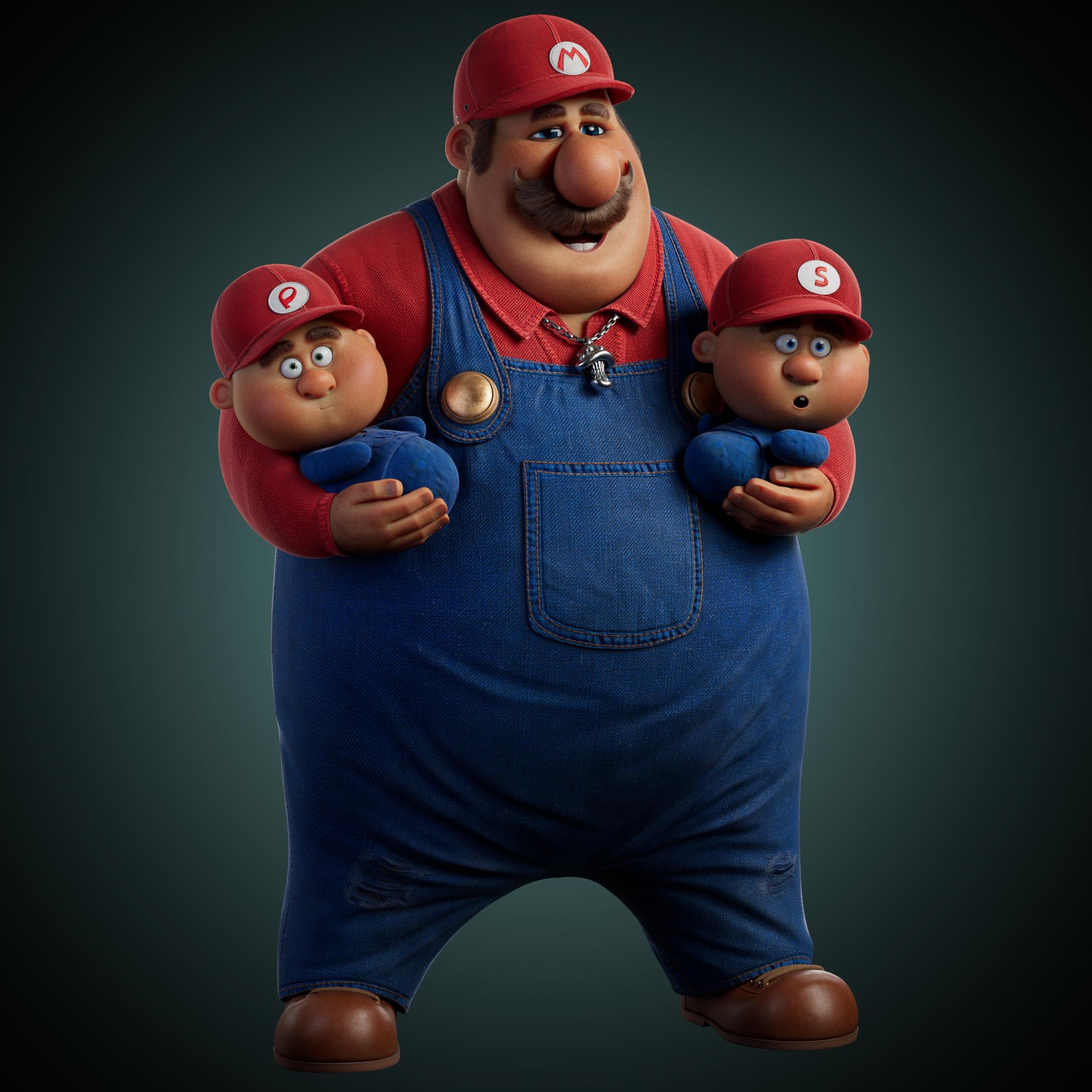 Studio Lighting of Super Mario Family