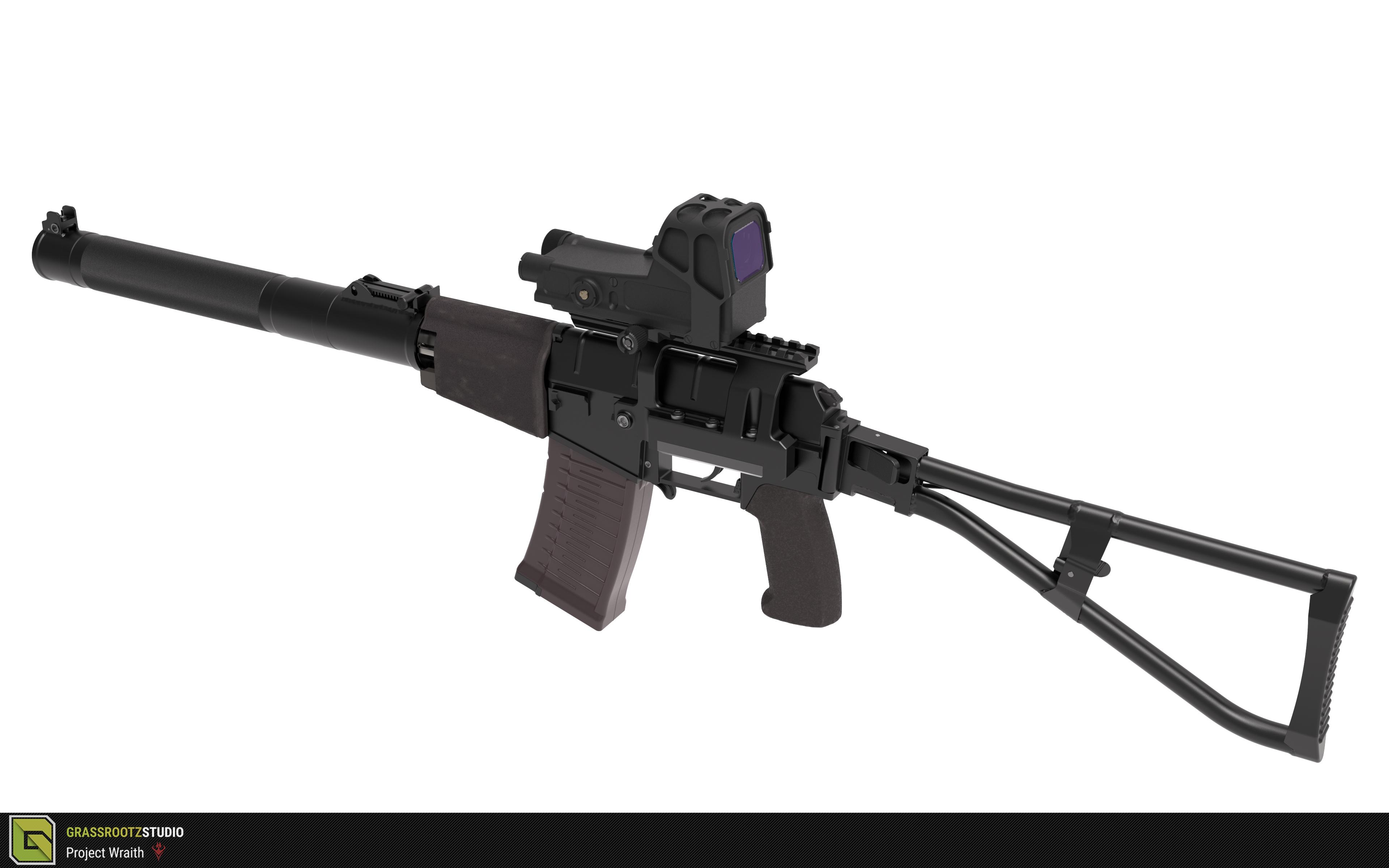 SR-3M / AS Val / VSS + PK-122 Holographic Sight - high poly