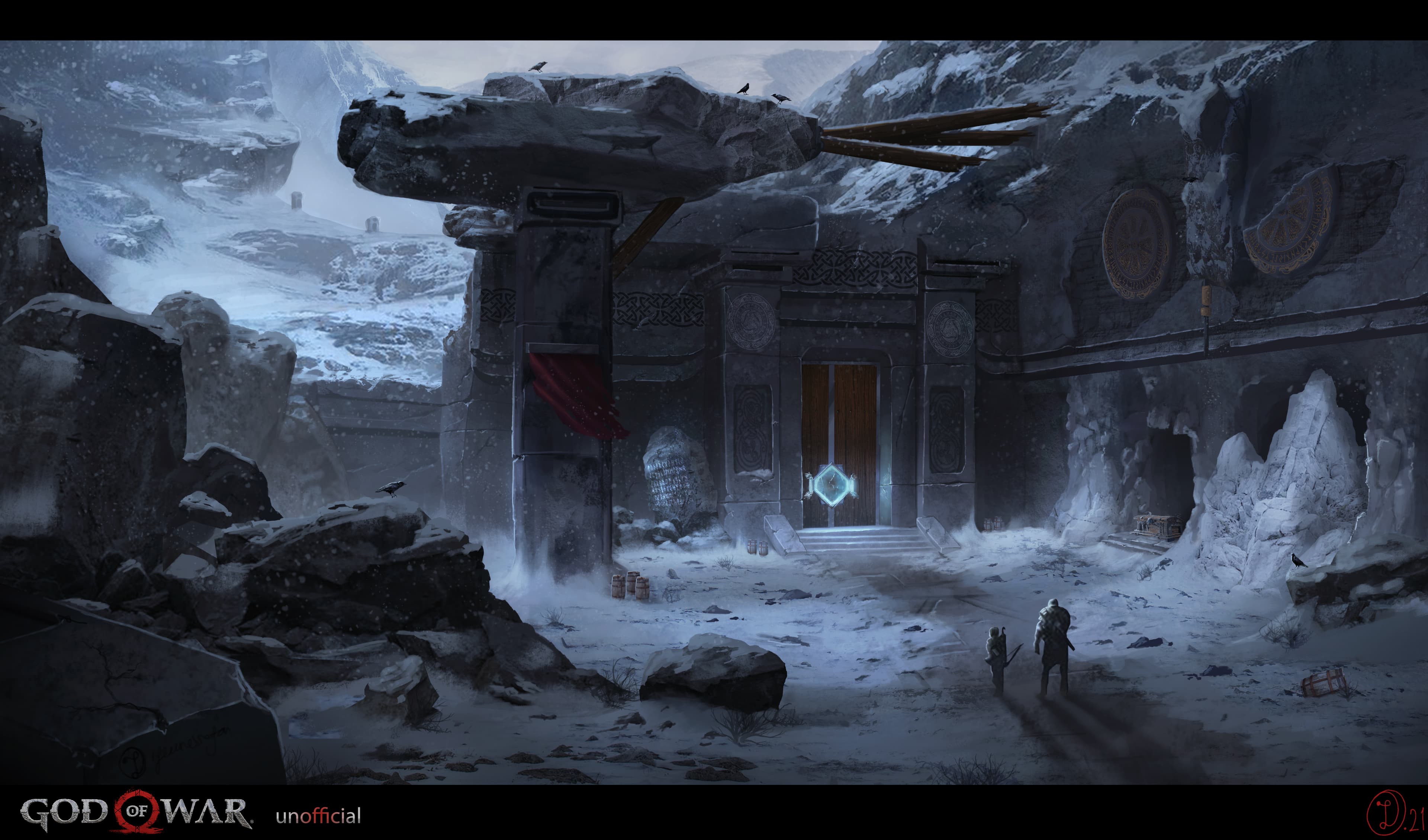 god of war environment concept art