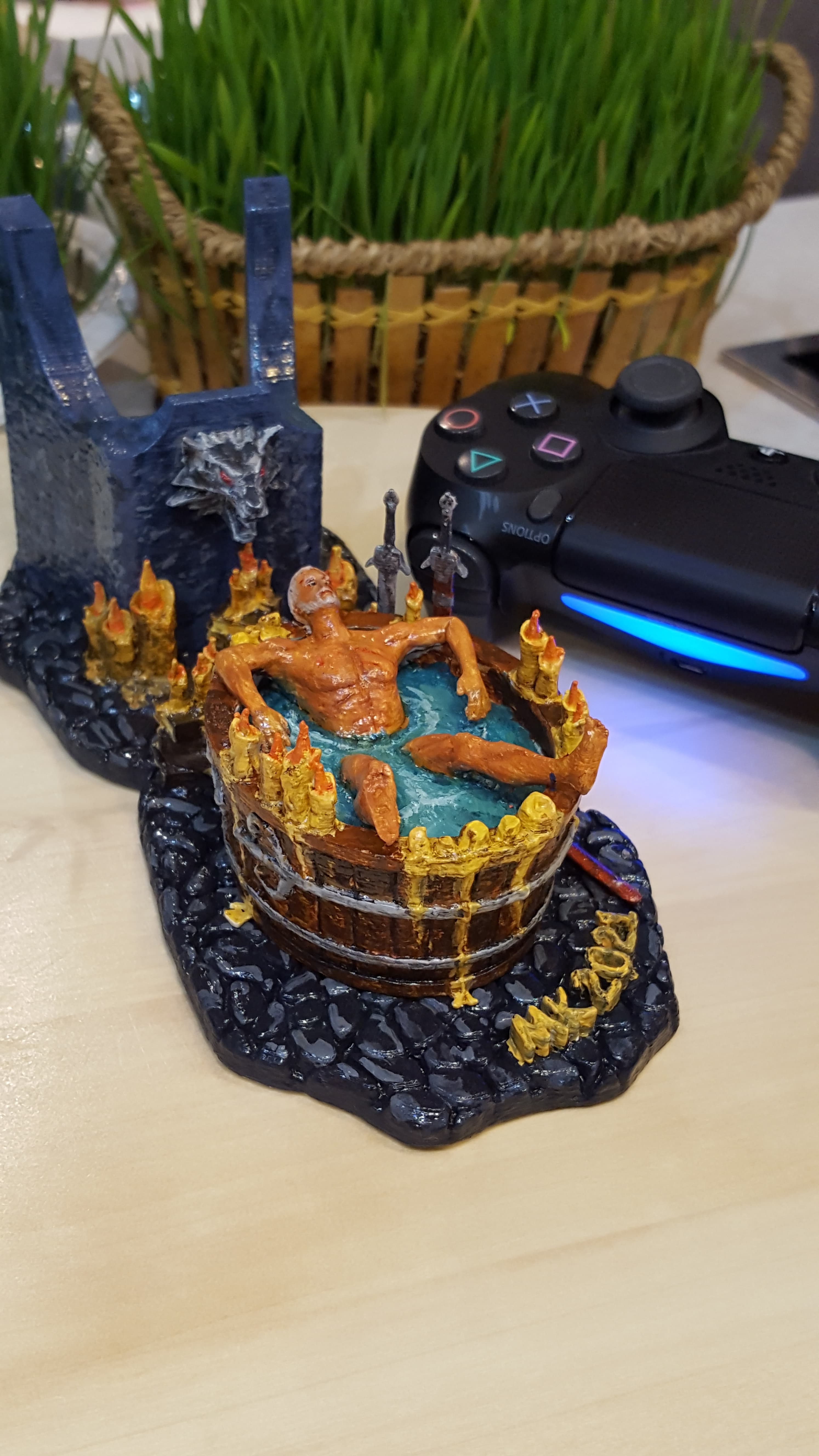 Witcher's PS4 controller stand for 3D Printing
