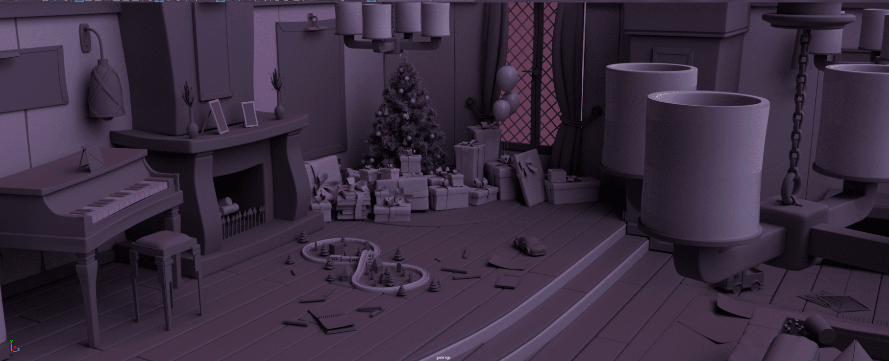 محیط فانتزی کریسمس (3D Environment Art ـ xmass project)