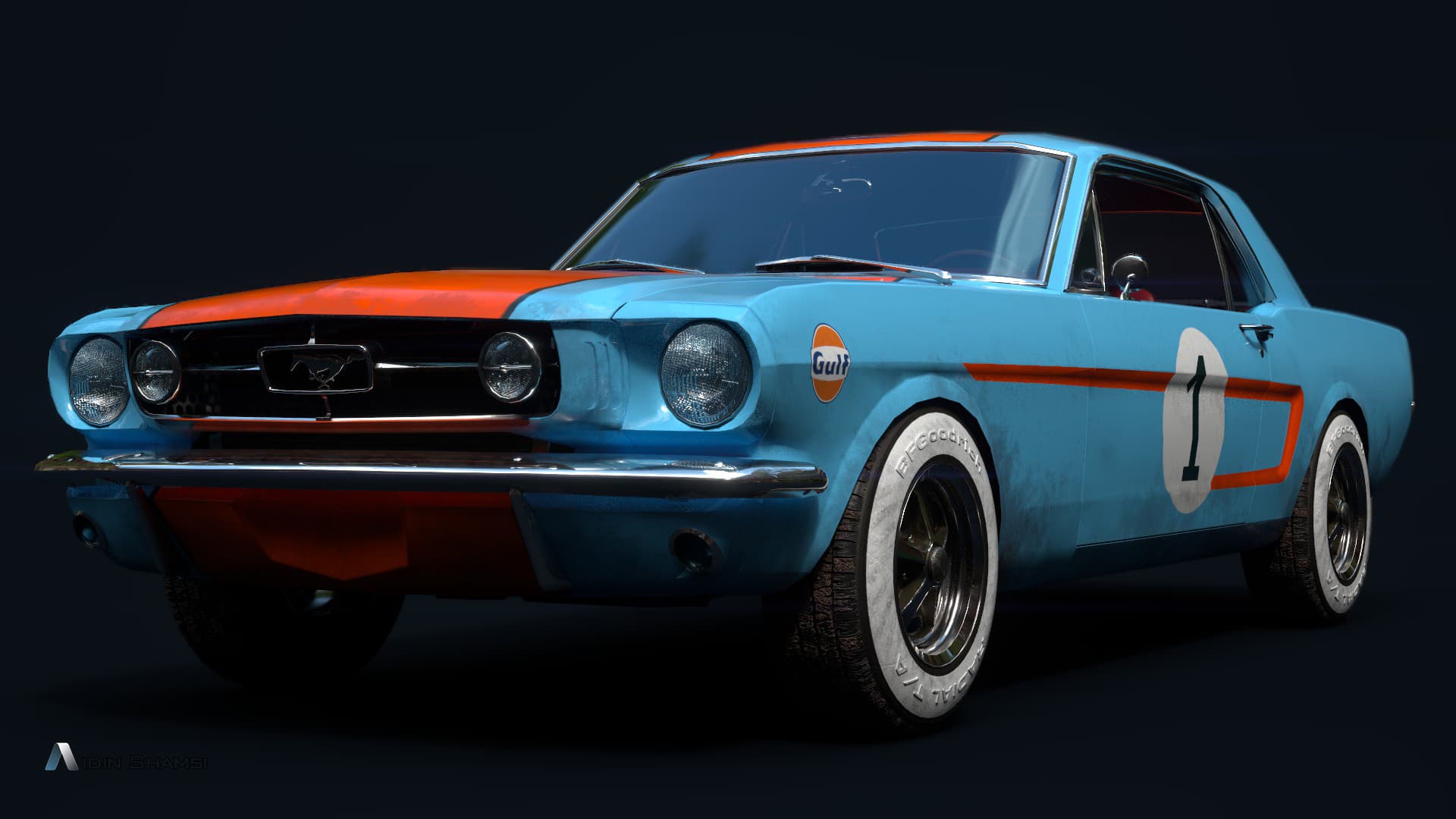 Ford Mustang 1965 classic Muscle Car by Aidin Shamsi