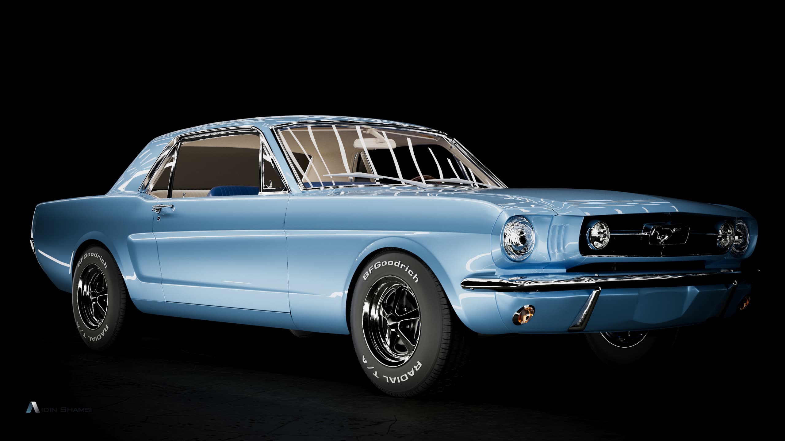 Ford Mustang 1965 classic Muscle Car by Aidin Shamsi