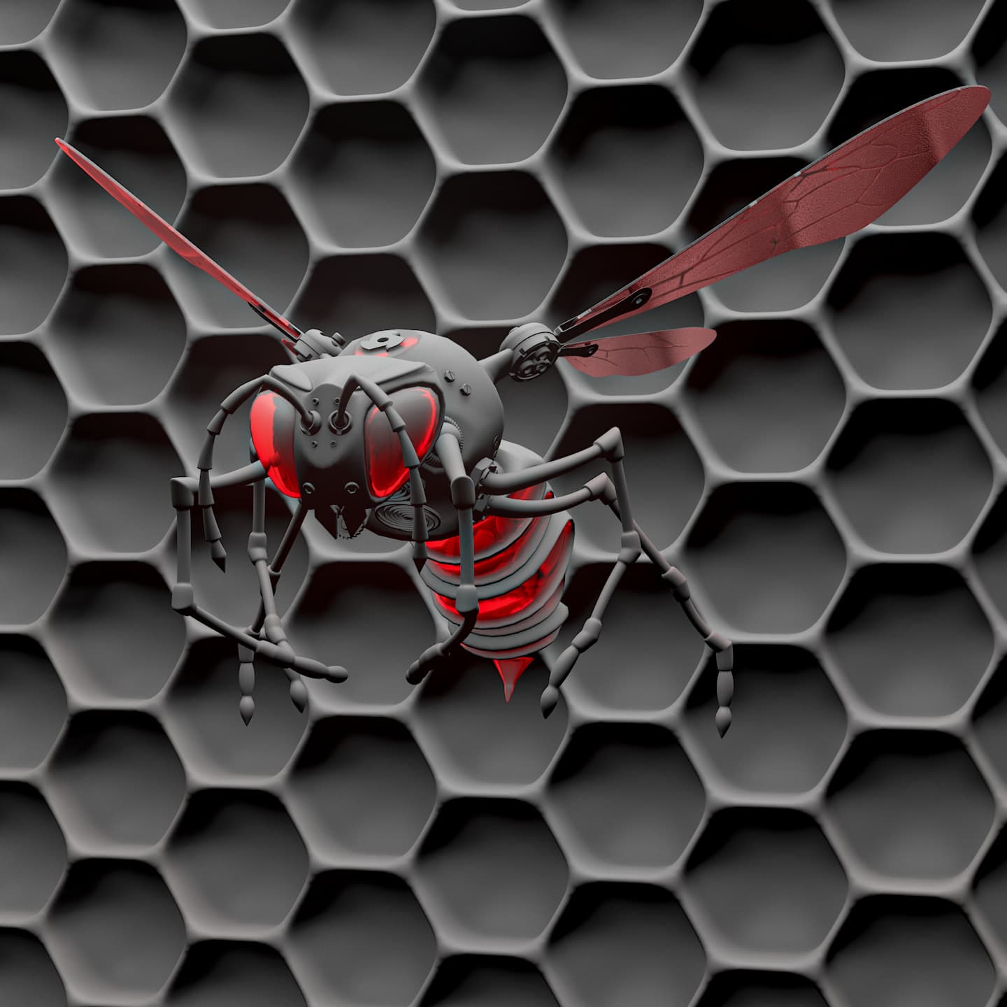 Hell wasp (glass & matal insects)