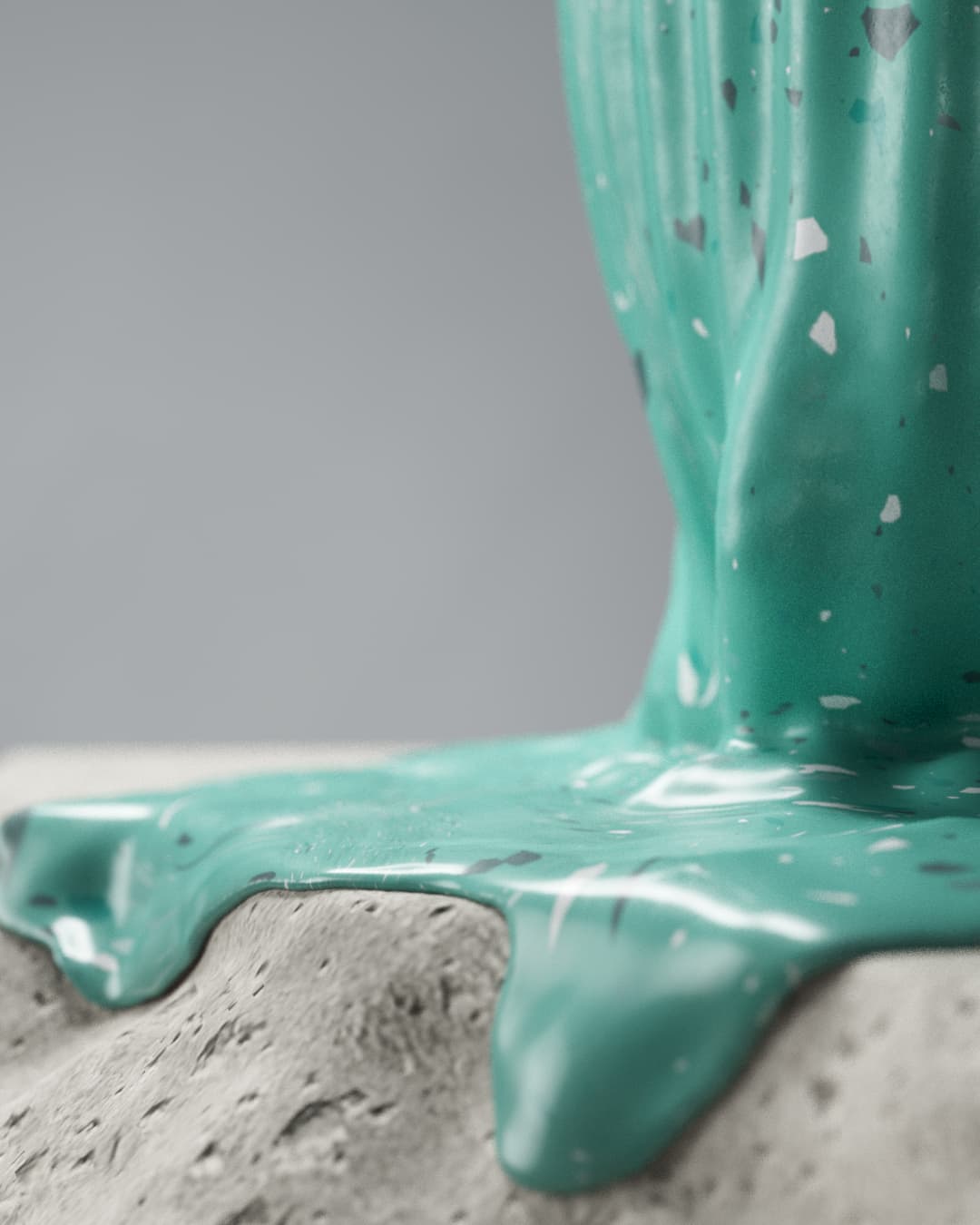 Melting Terrazzo - انیمیشن سه بعدی ذوب شدن کوزه