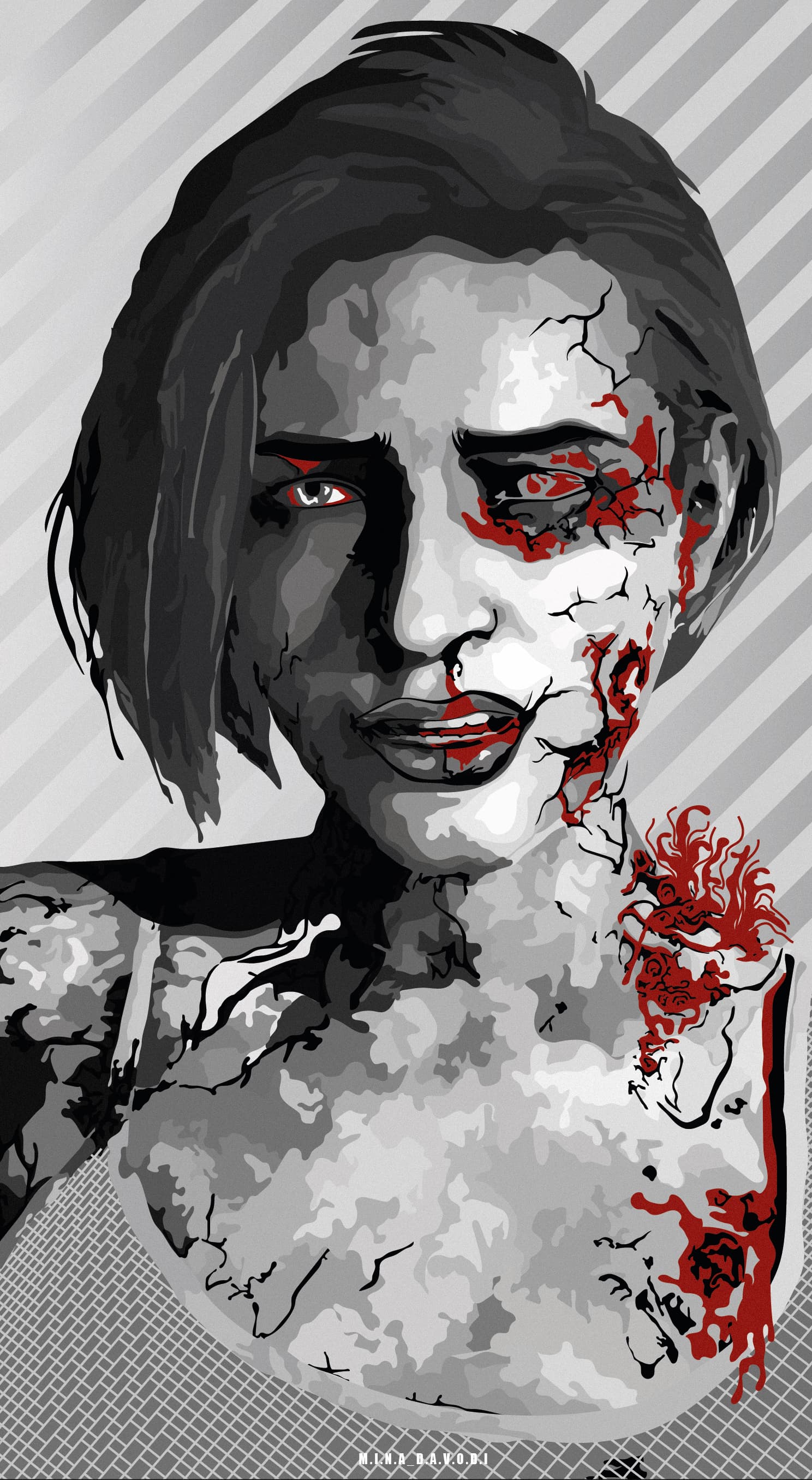 طراحی وکتور رزیدنت اویل jill valentaine