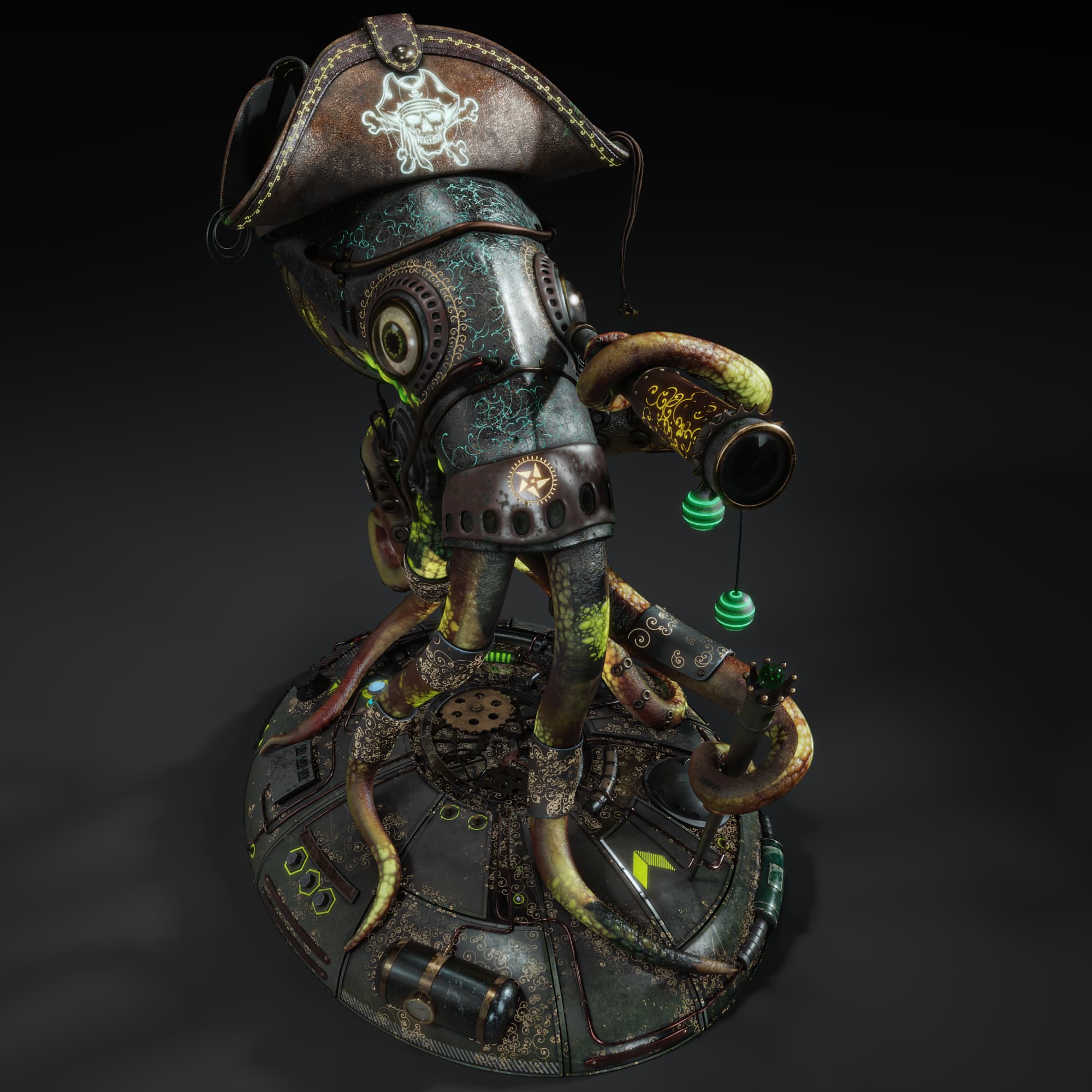 Steampunk Pirate Octopus