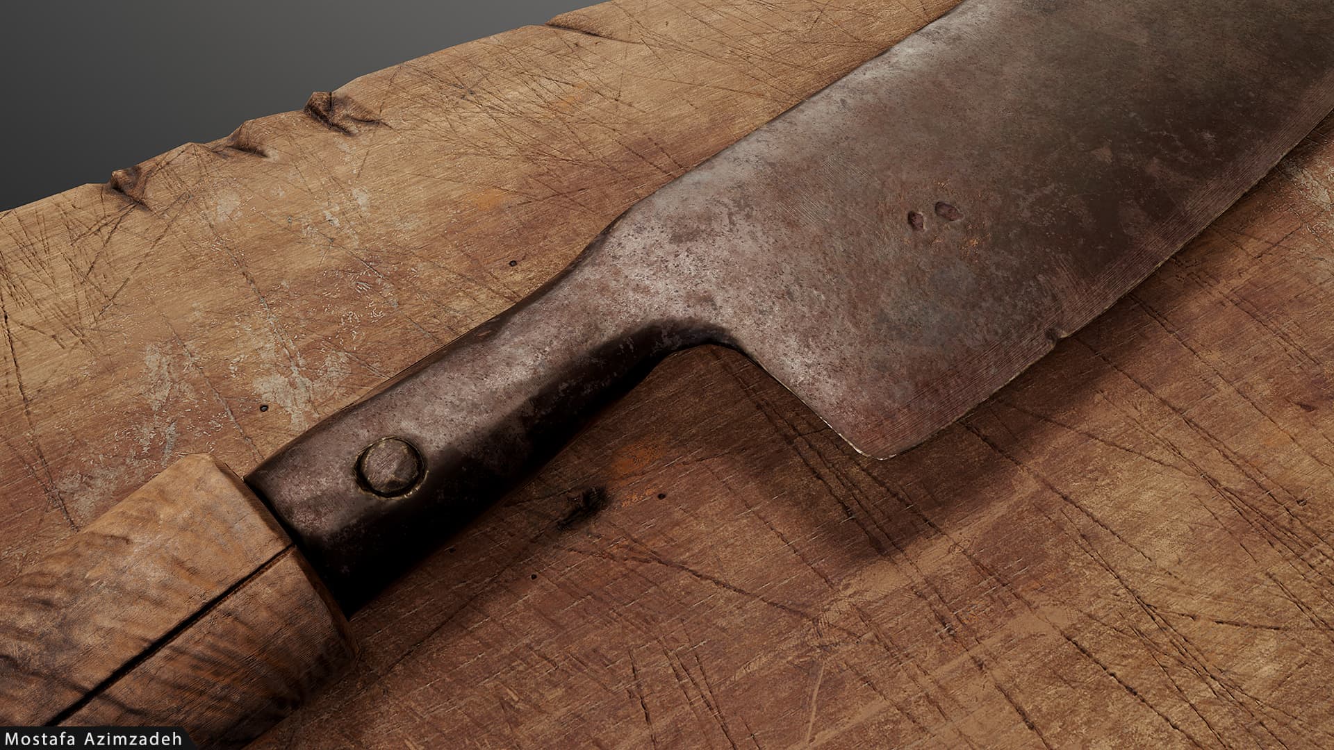 old meat cleaver