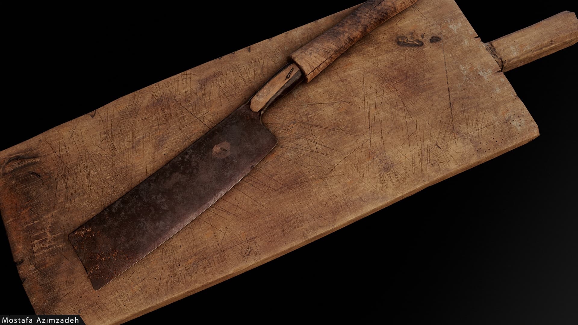 old meat cleaver