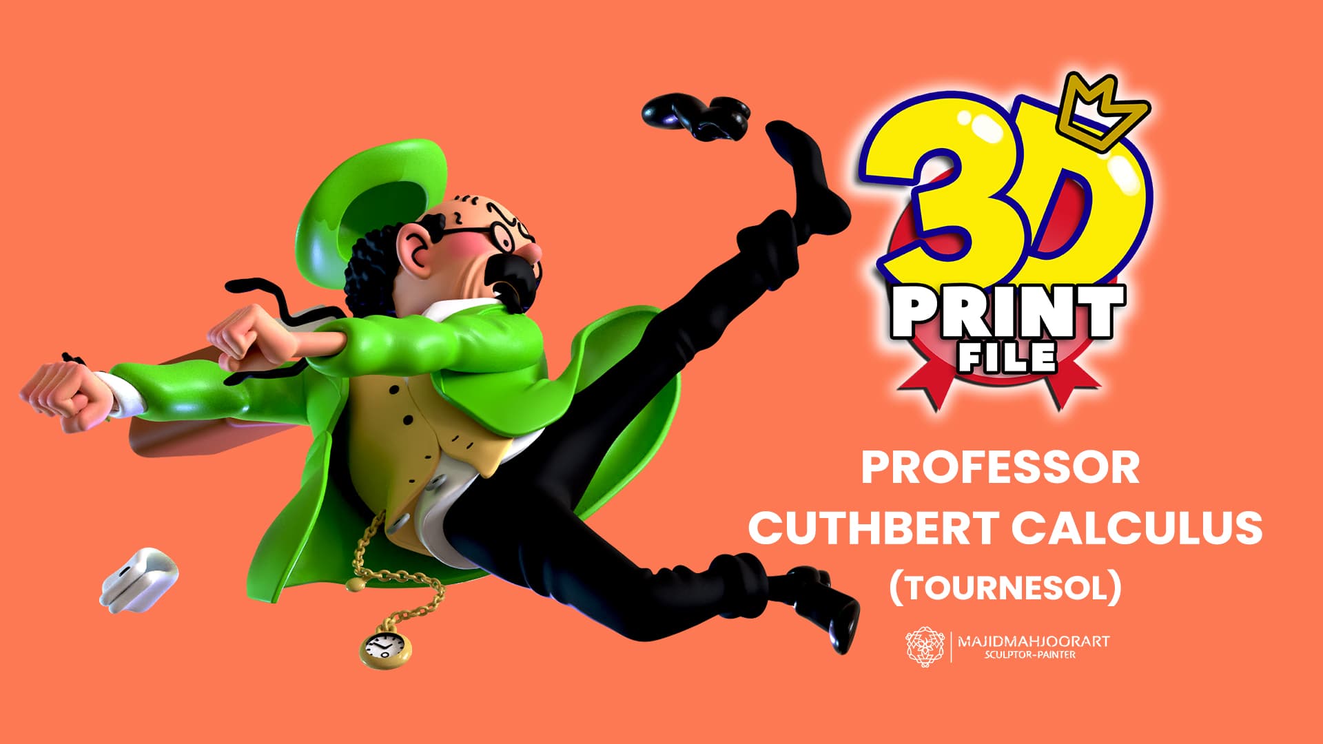 PROFESSOR CALCULUS TOURNESOL 3D model 3D printable model