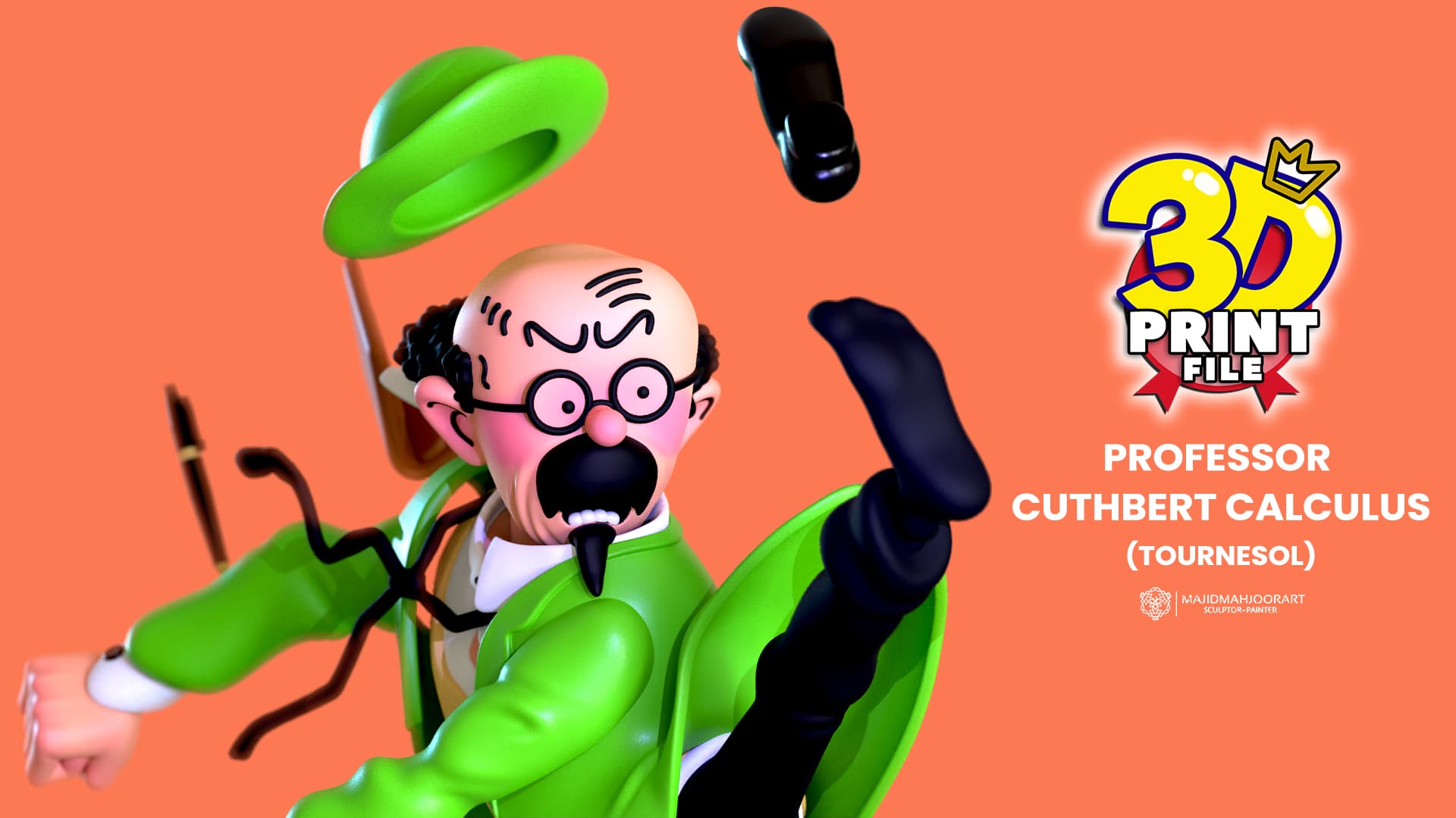 PROFESSOR CALCULUS TOURNESOL 3D model 3D printable model
