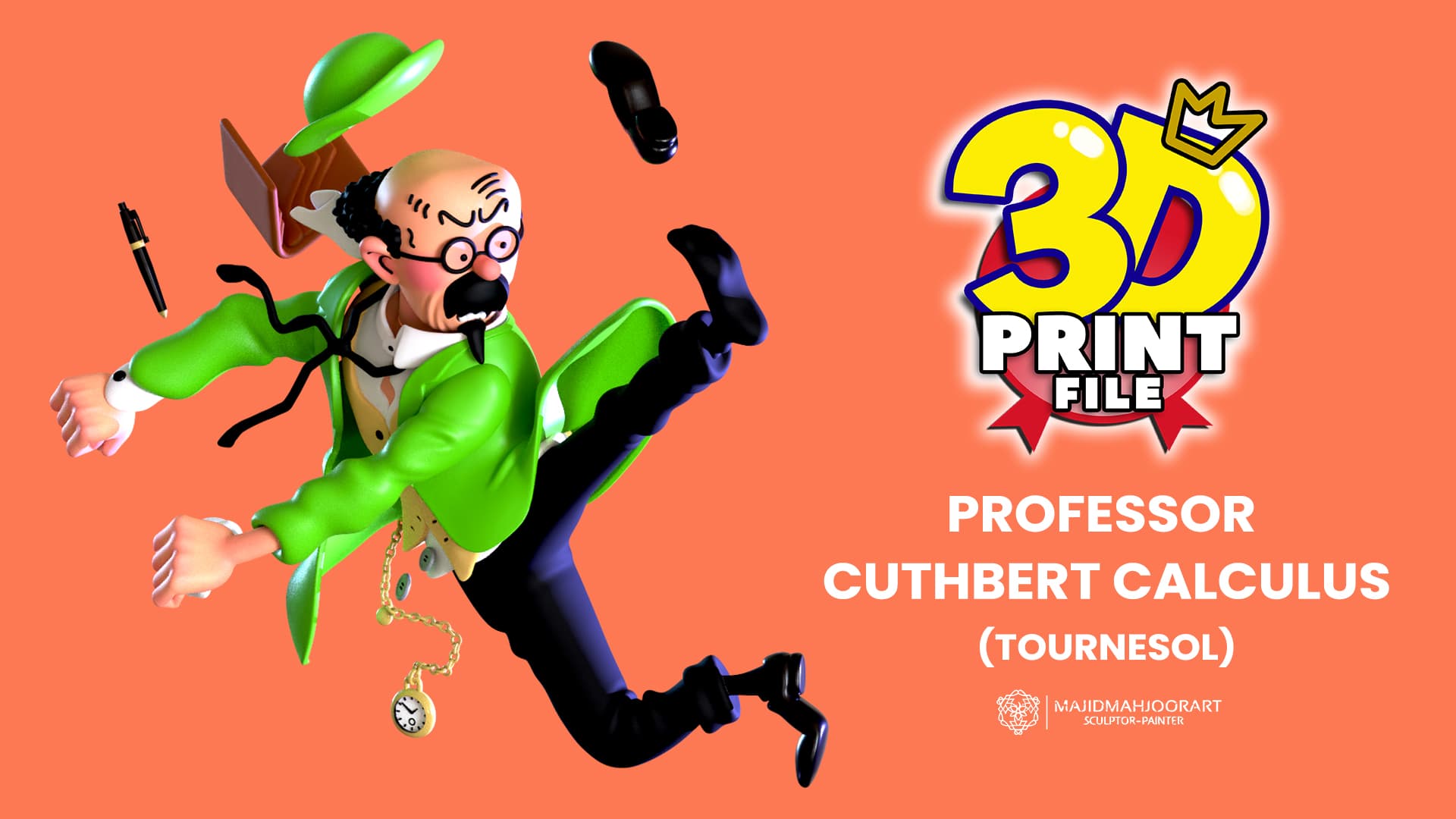 PROFESSOR CALCULUS TOURNESOL 3D model 3D printable model