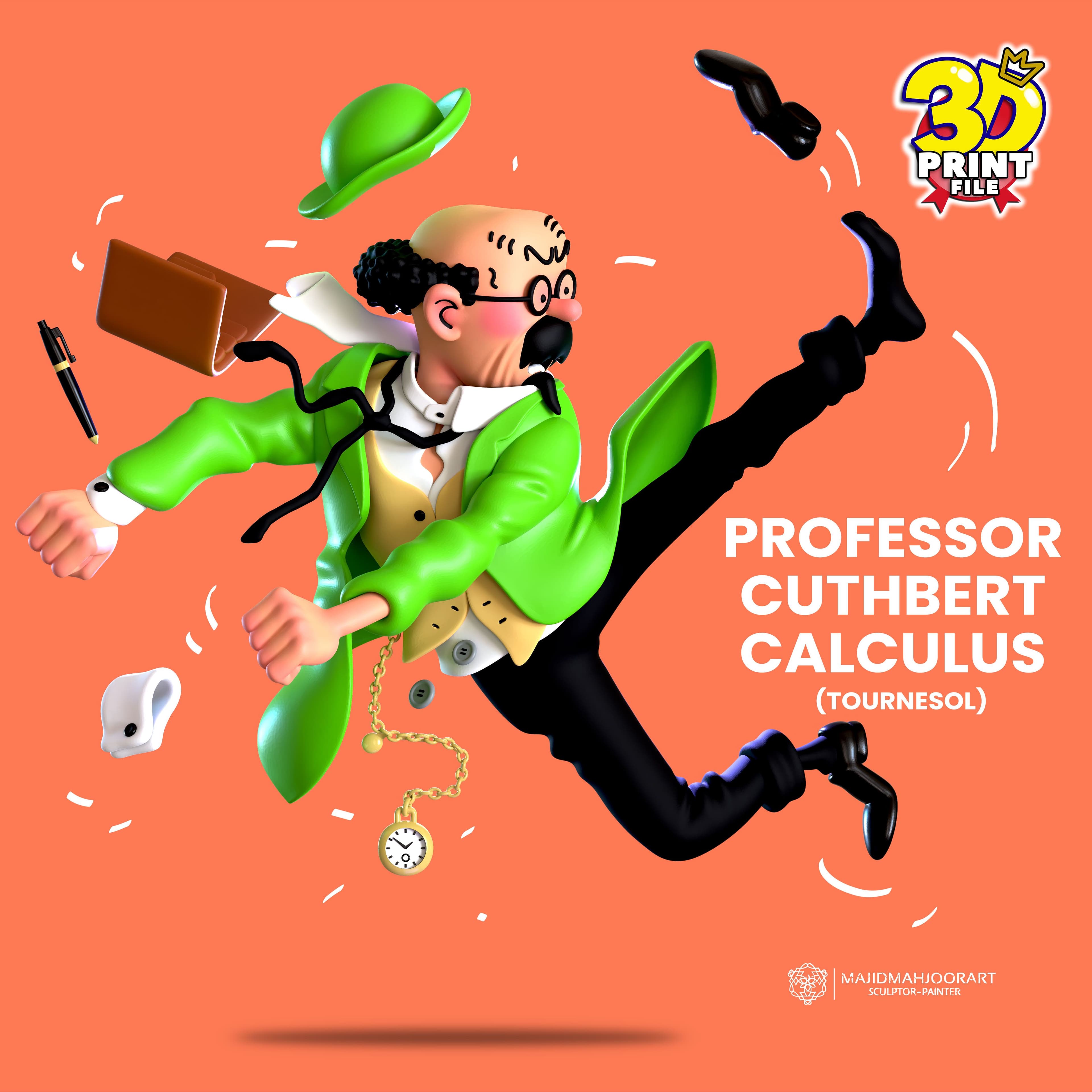 PROFESSOR CALCULUS TOURNESOL 3D model 3D printable model