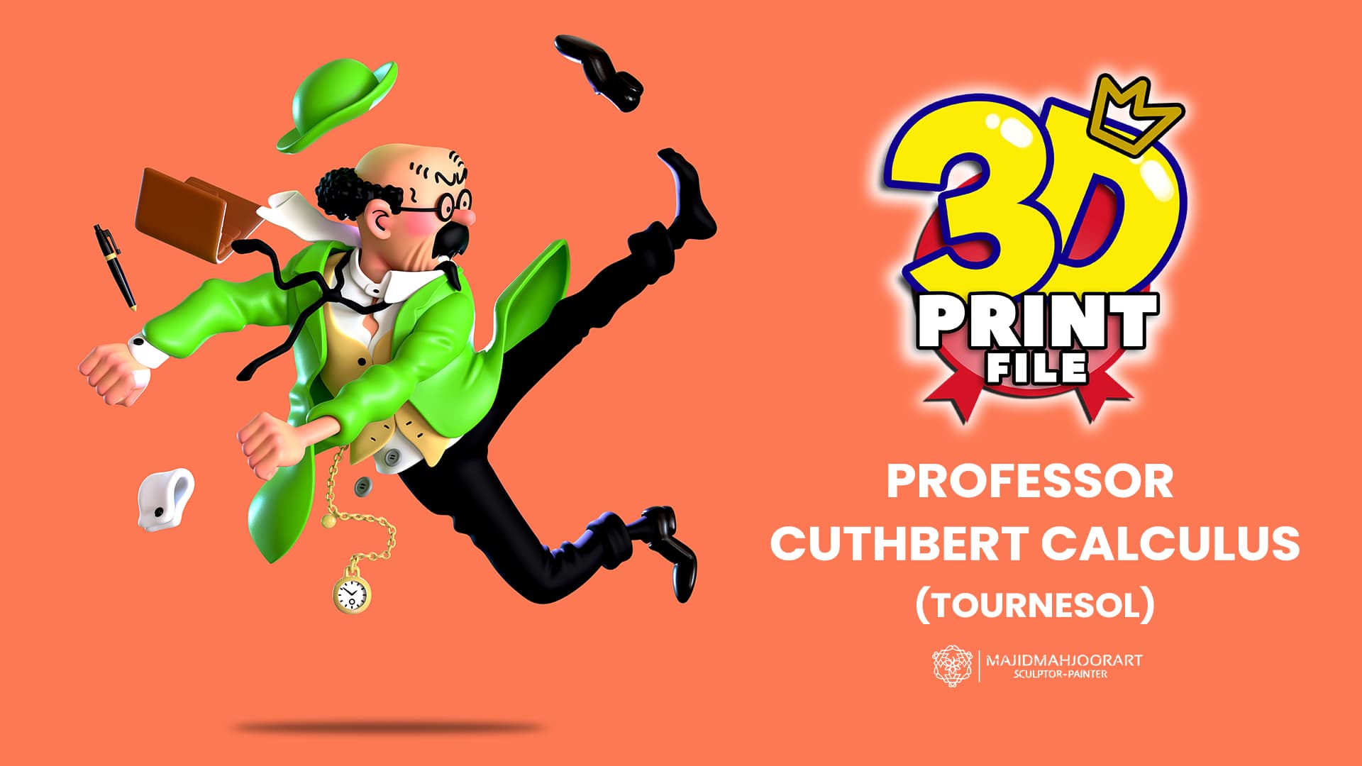 PROFESSOR CALCULUS TOURNESOL 3D model 3D printable model