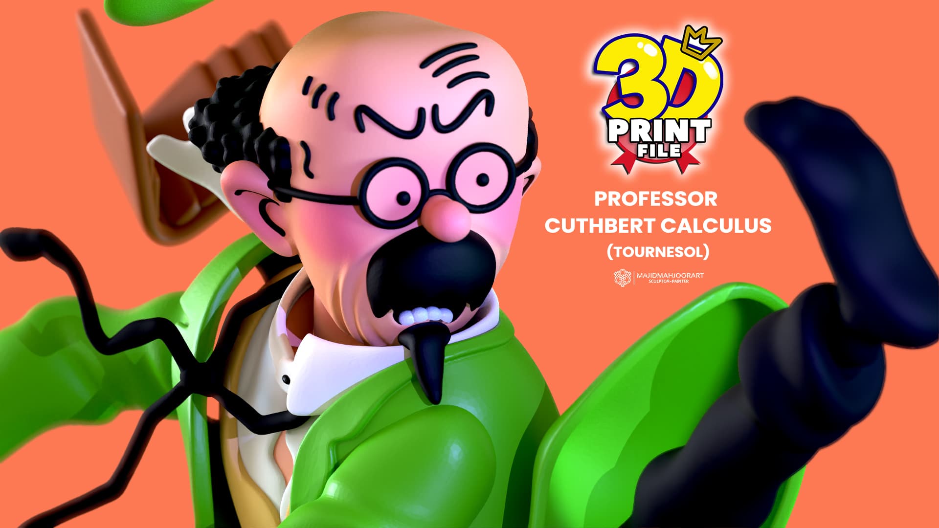 PROFESSOR CALCULUS TOURNESOL 3D model 3D printable model