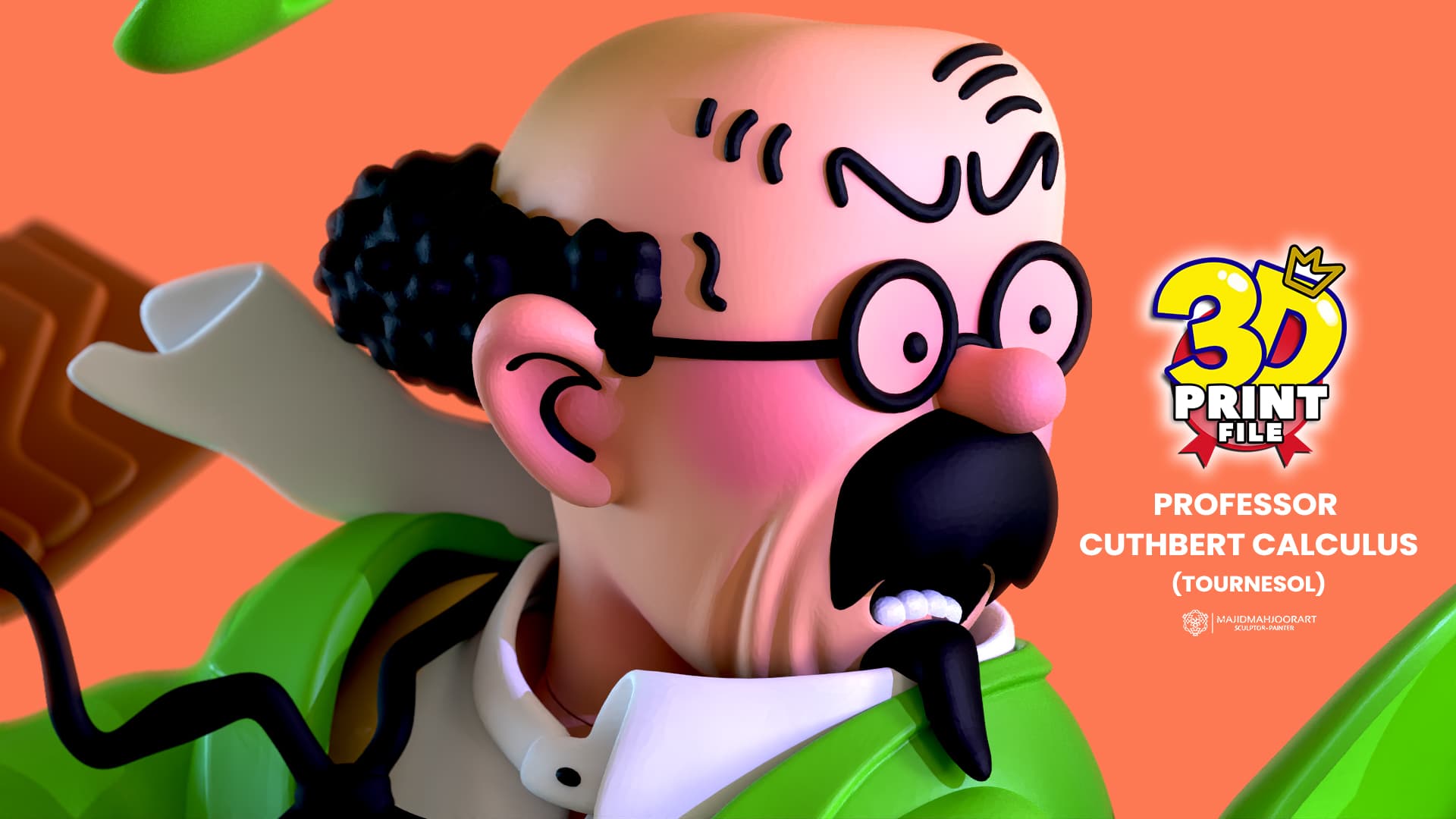 PROFESSOR CALCULUS TOURNESOL 3D model 3D printable model
