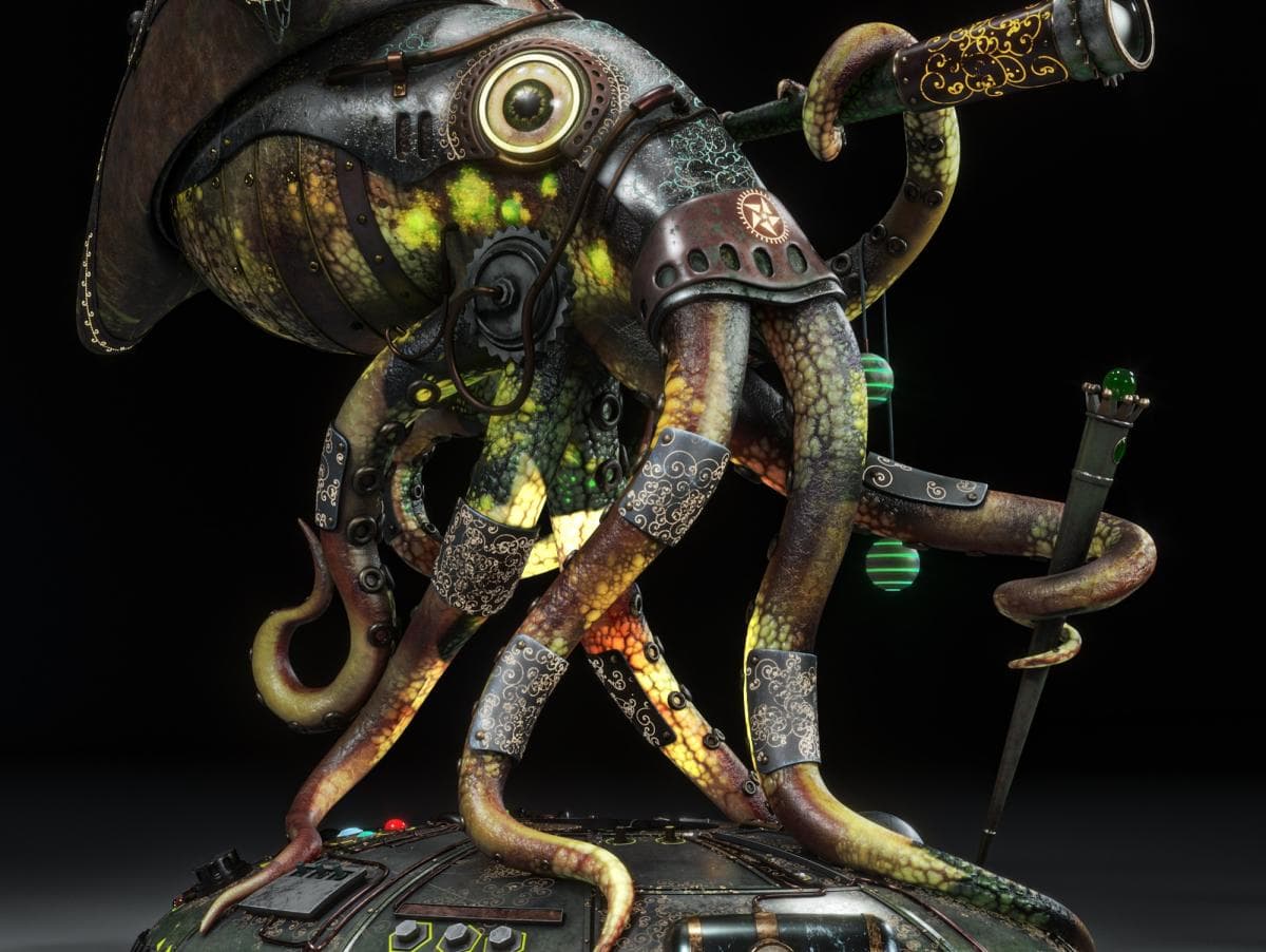Steampunk Pirate Octopus