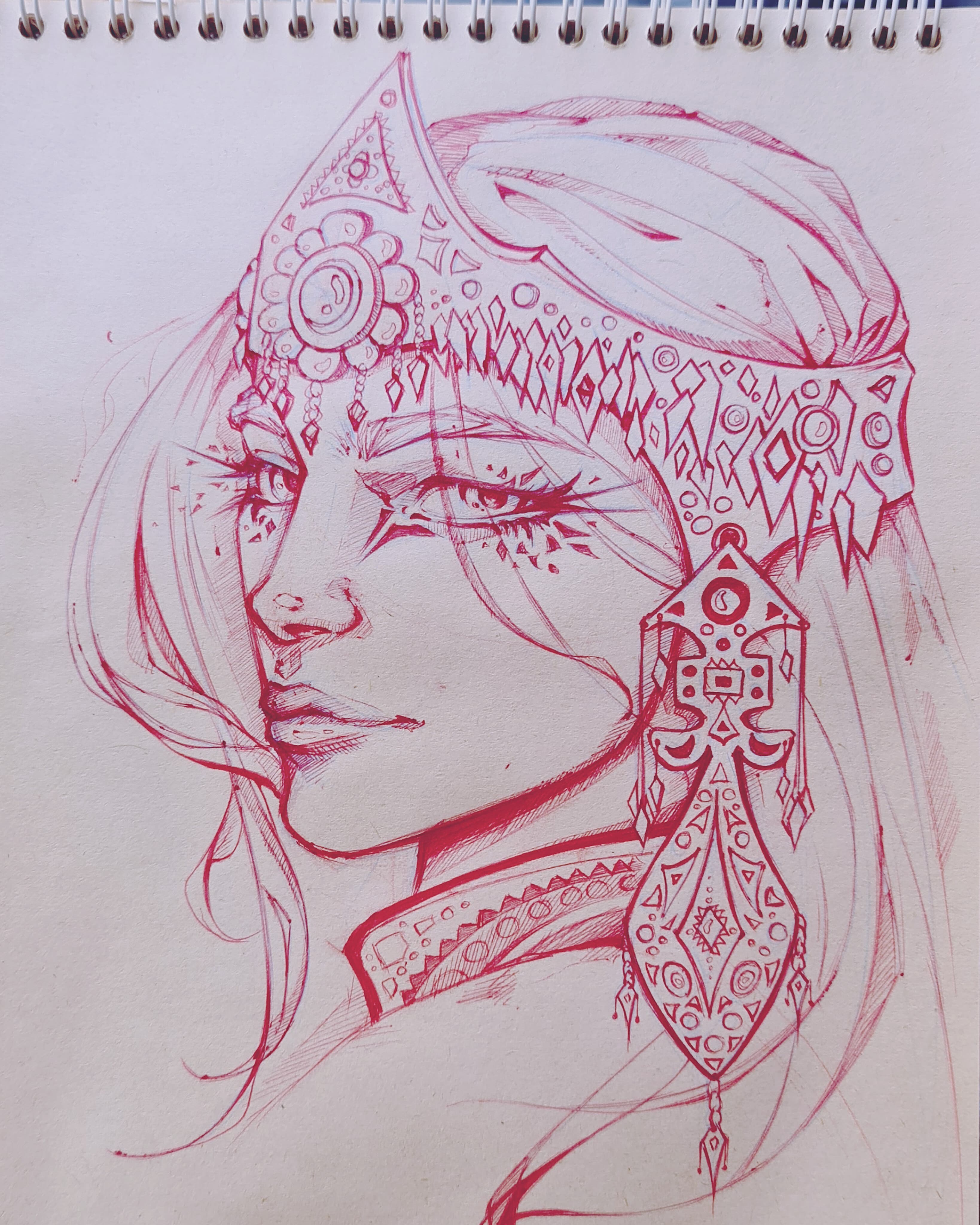 طراحی کاراکتر - خودکار روی کاغذ