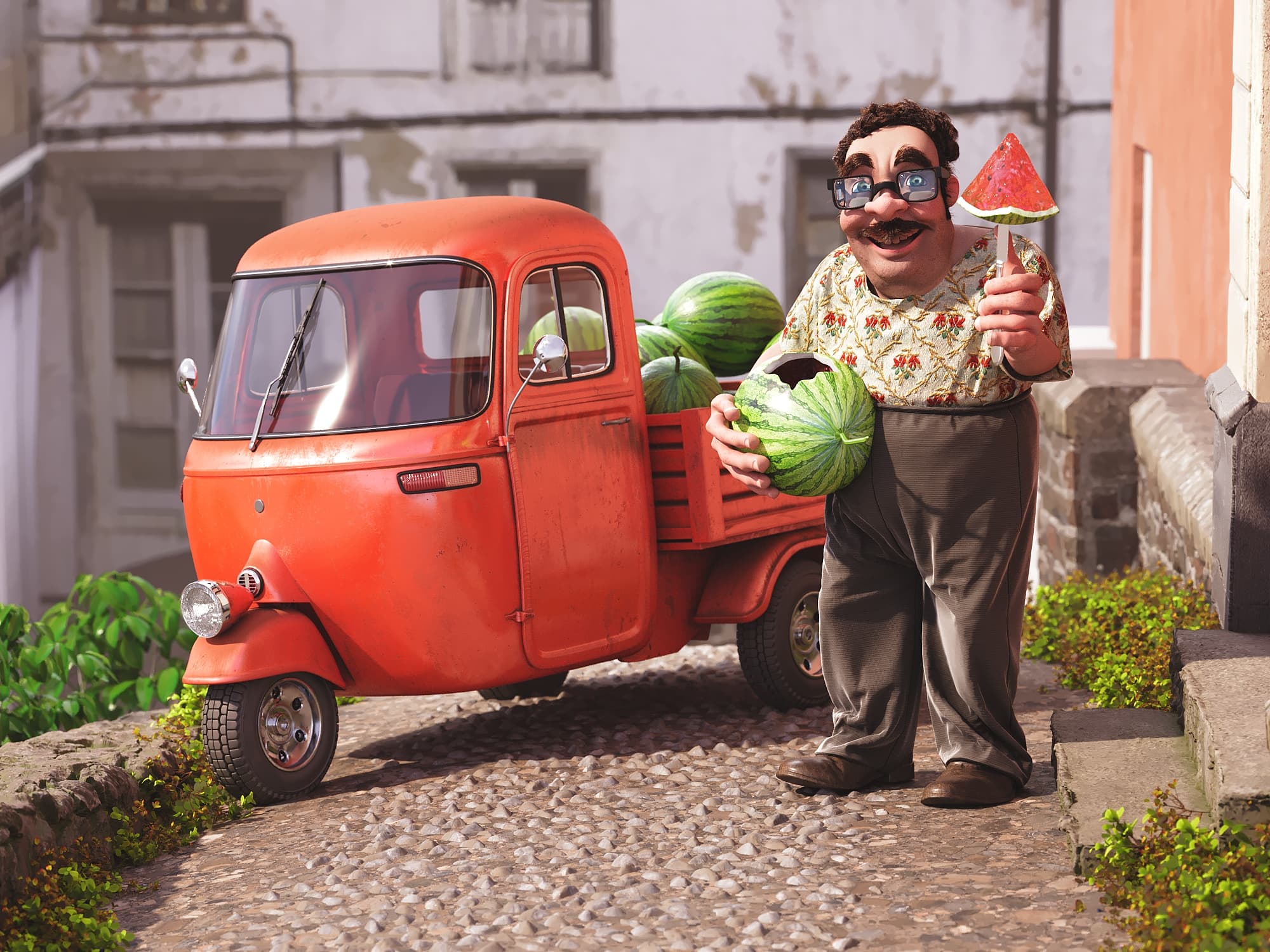 Come....Eat a slice of watermelone....