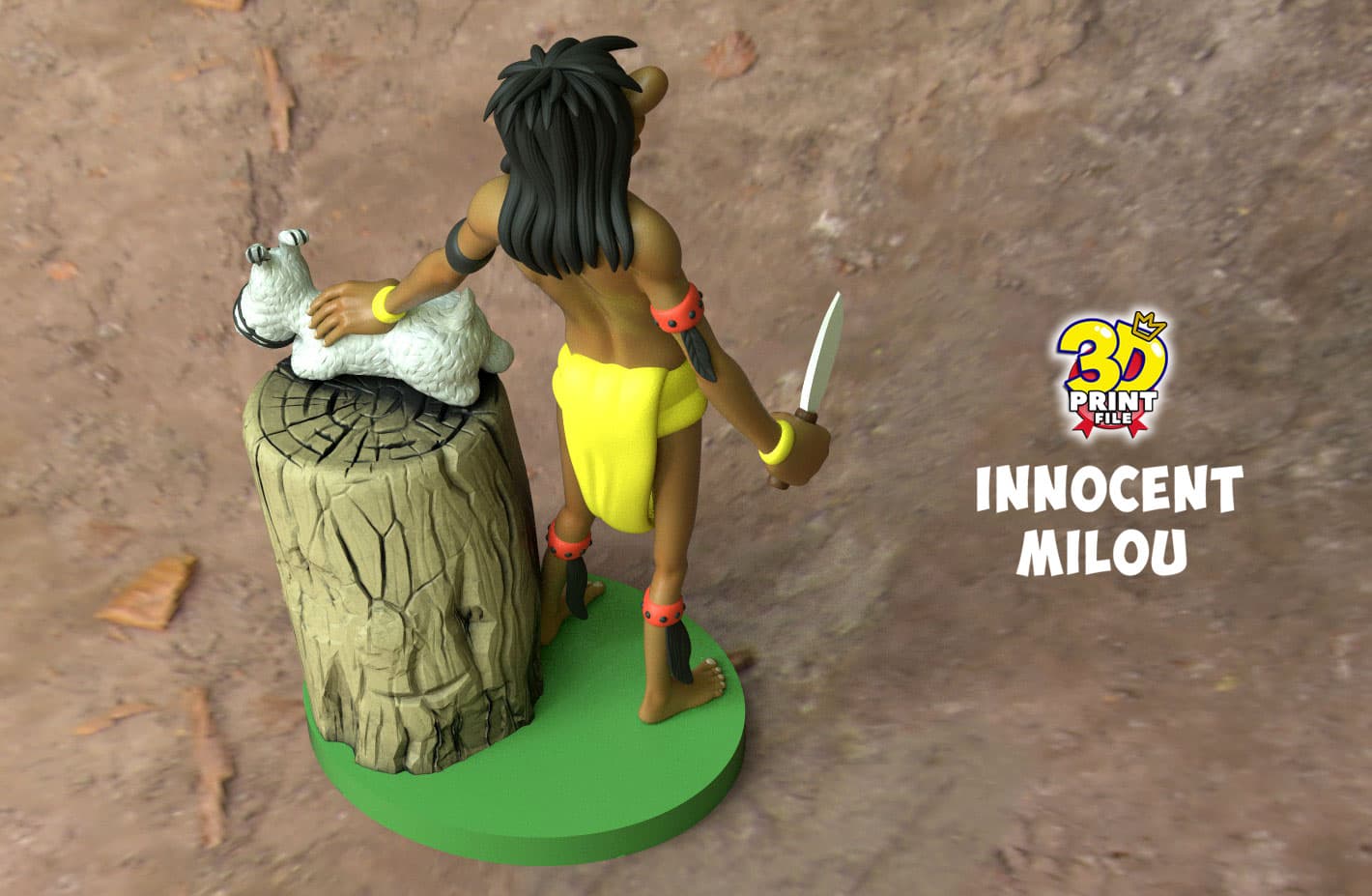 Innocent Milou (snowy) statue