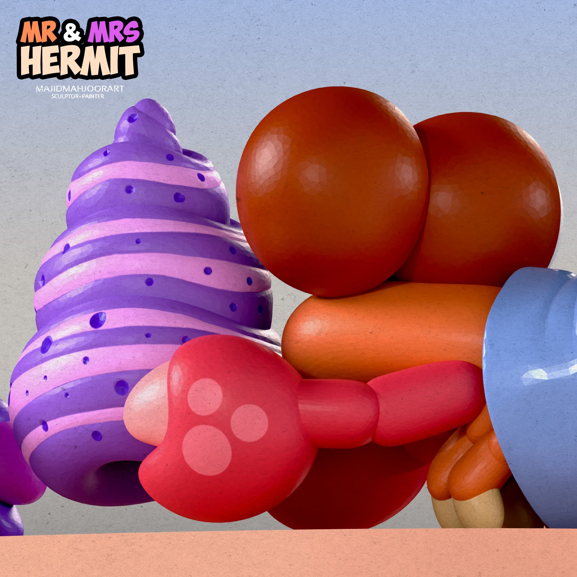 Mr. & Mrs. Hermit 3D modeling