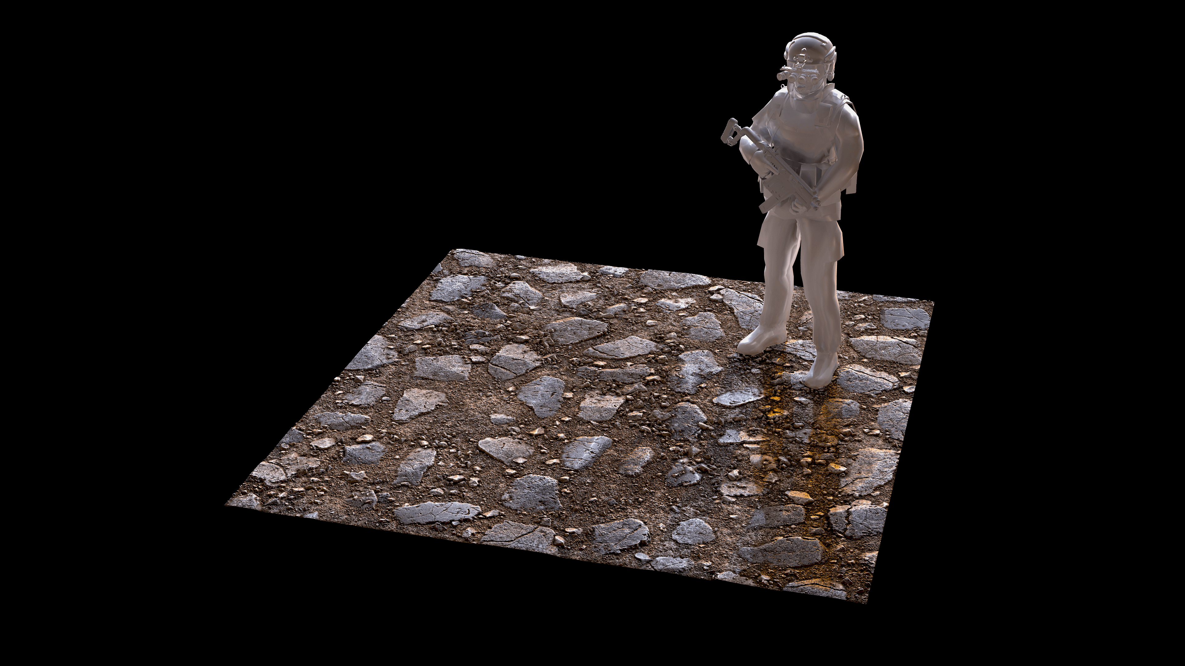 متریال سنگ‌فرش طبیعی در Substance Designer