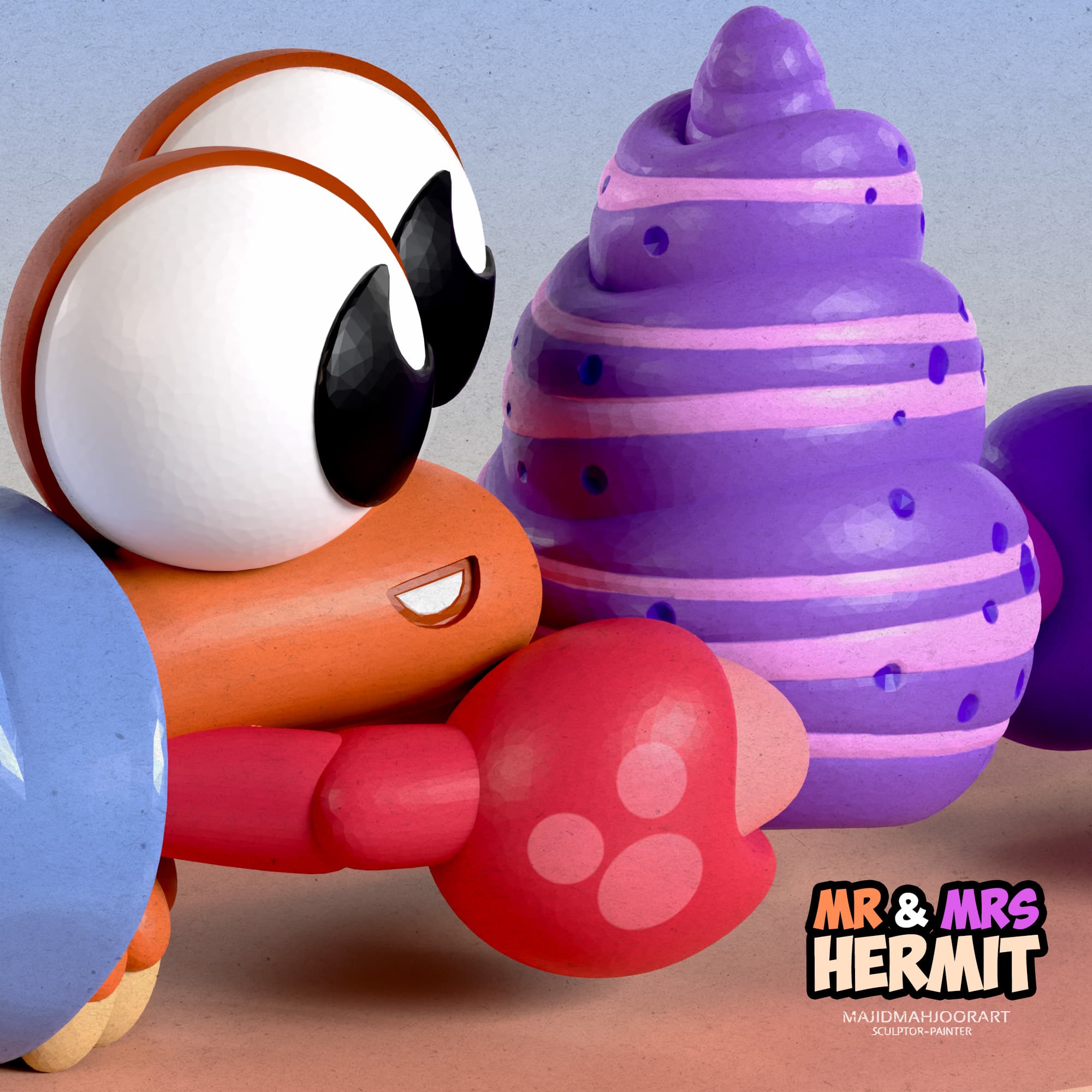 Mr. & Mrs. Hermit 3D modeling