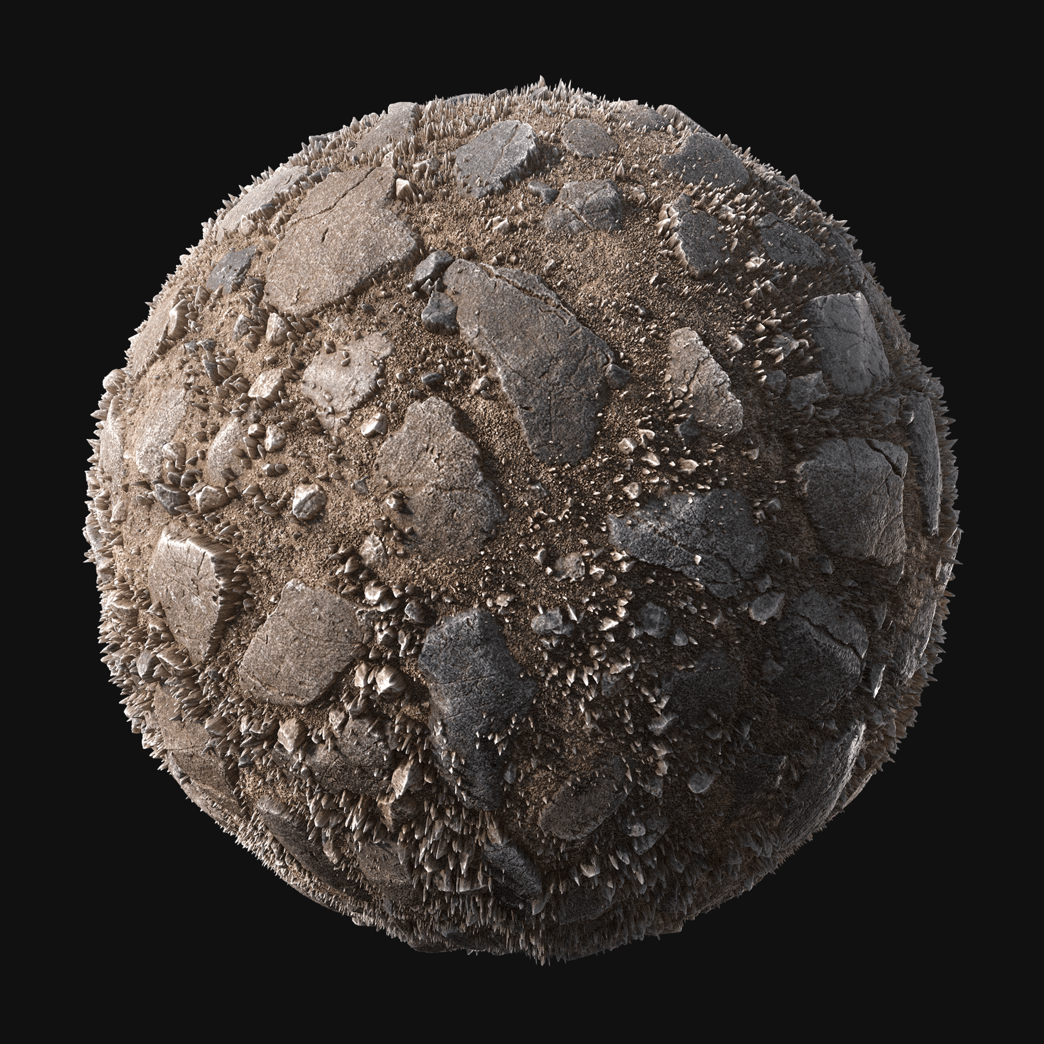 متریال سنگ‌فرش طبیعی در Substance Designer