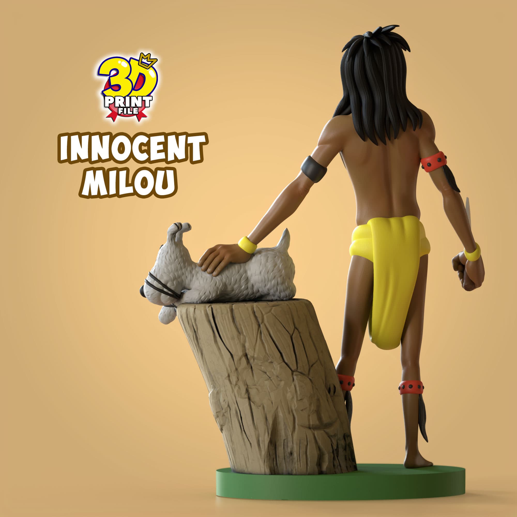Innocent Milou (snowy) statue