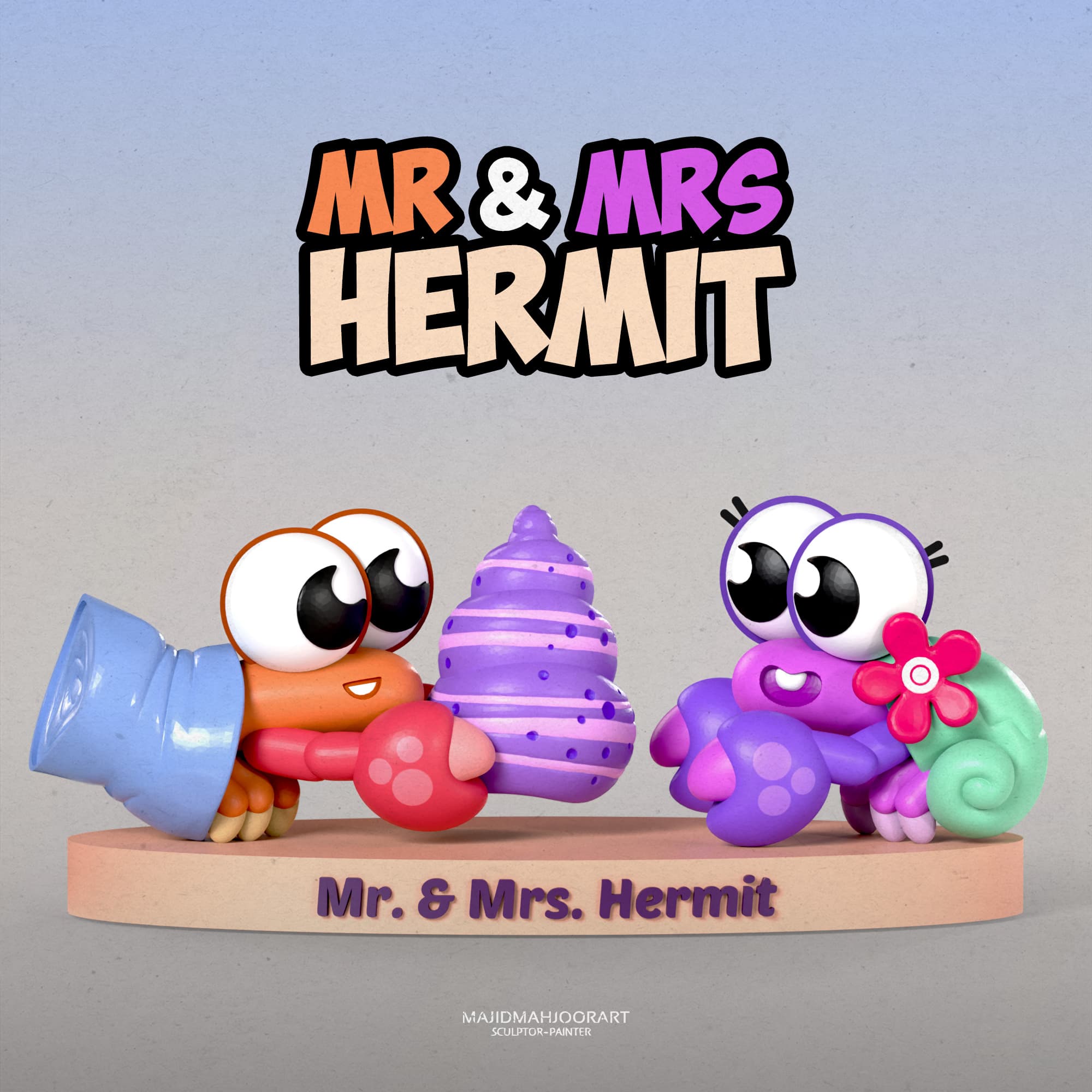 Mr. & Mrs. Hermit 3D modeling
