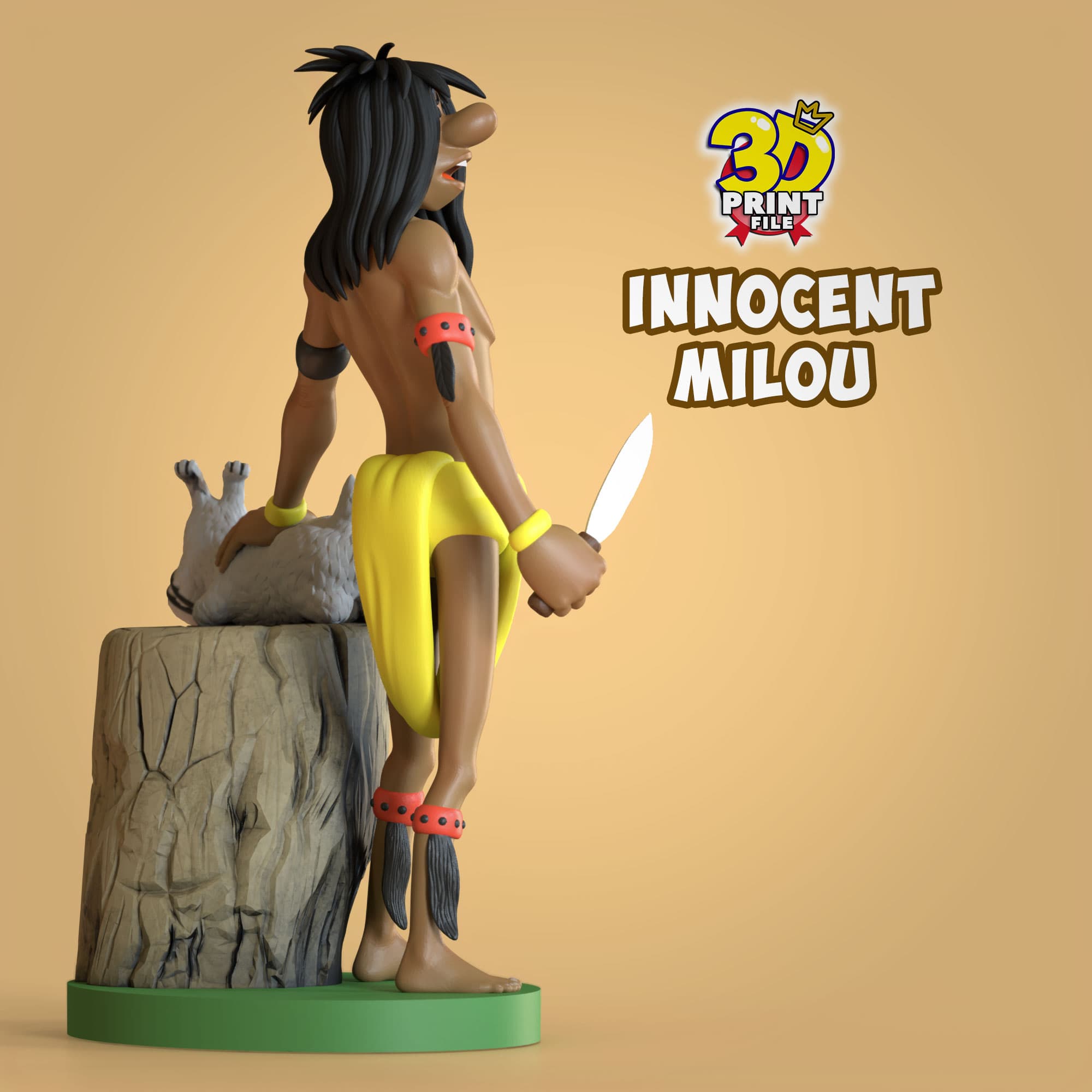 Innocent Milou (snowy) statue