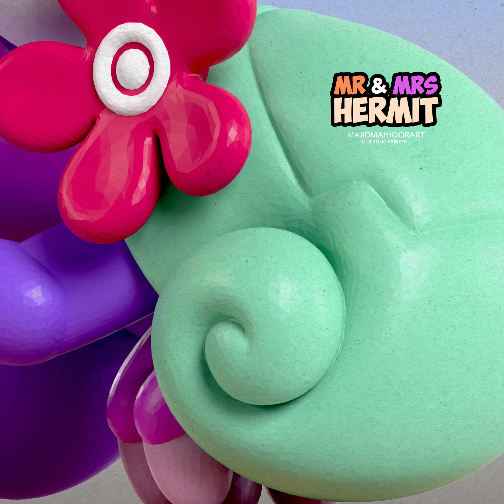 Mr. & Mrs. Hermit 3D modeling