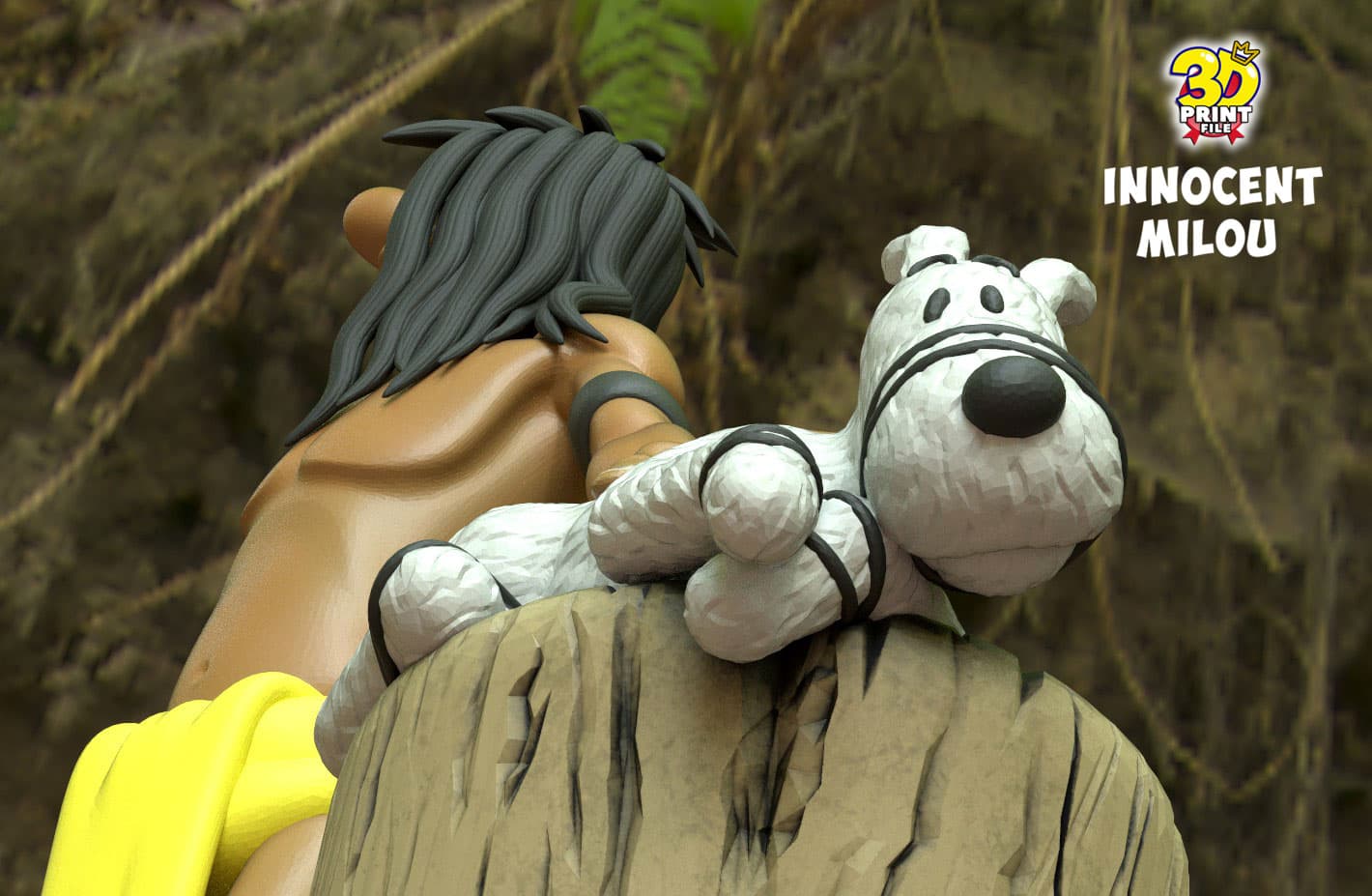 Innocent Milou (snowy) statue