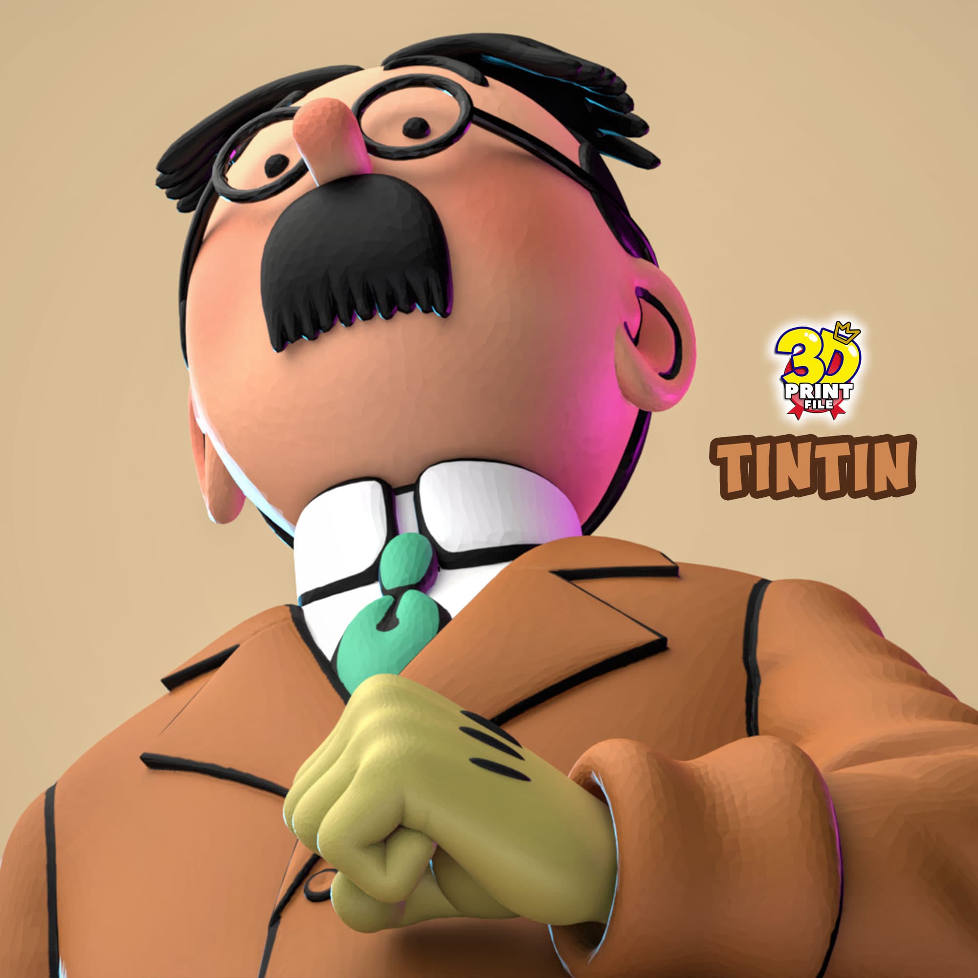 TinTin 3D model in The Calculus Affair